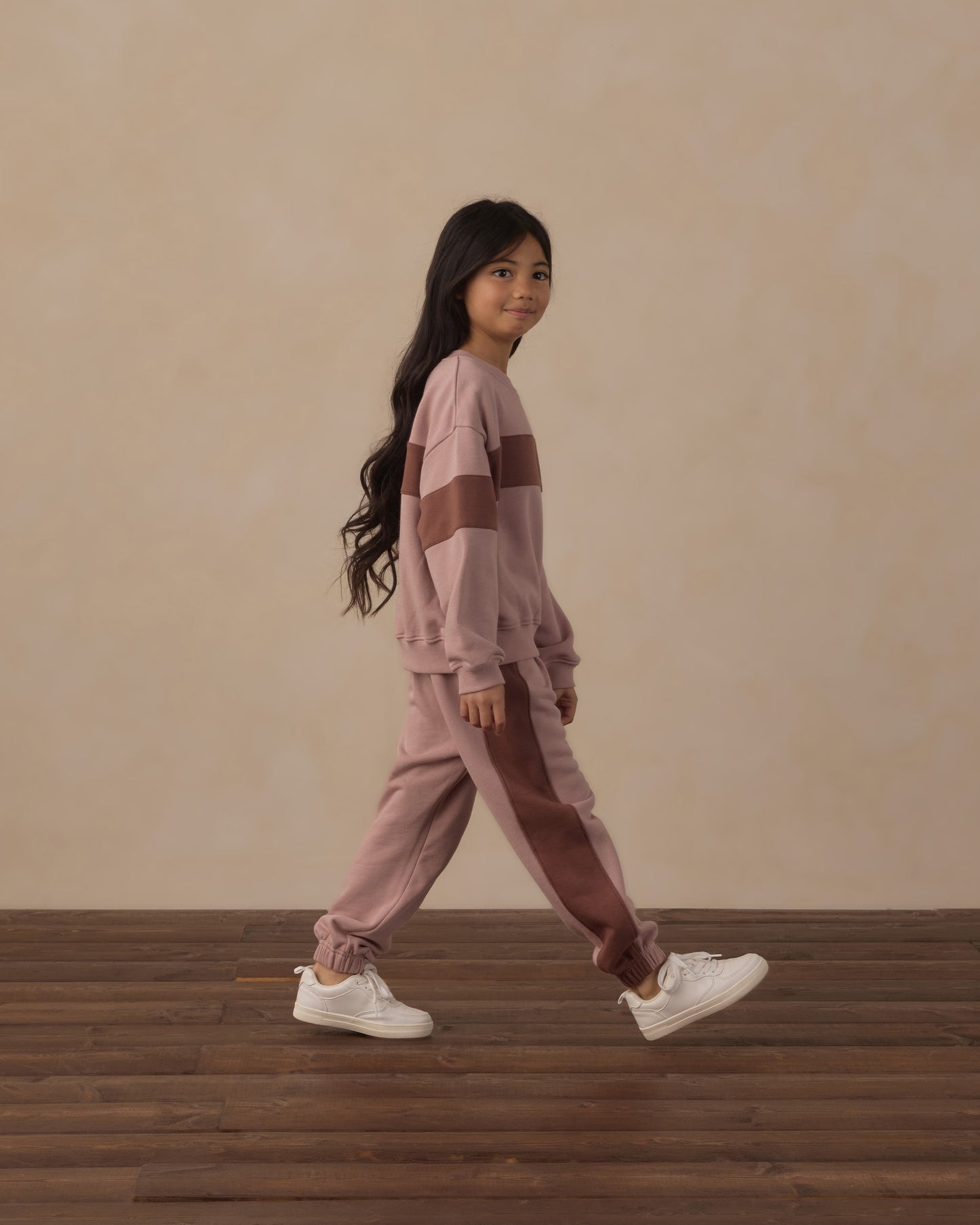 Paneled Sweatpant Rosewood - Rylee + Cru | Kids Clothes | Trendy Baby Clothes | Modern Infant Outfits |