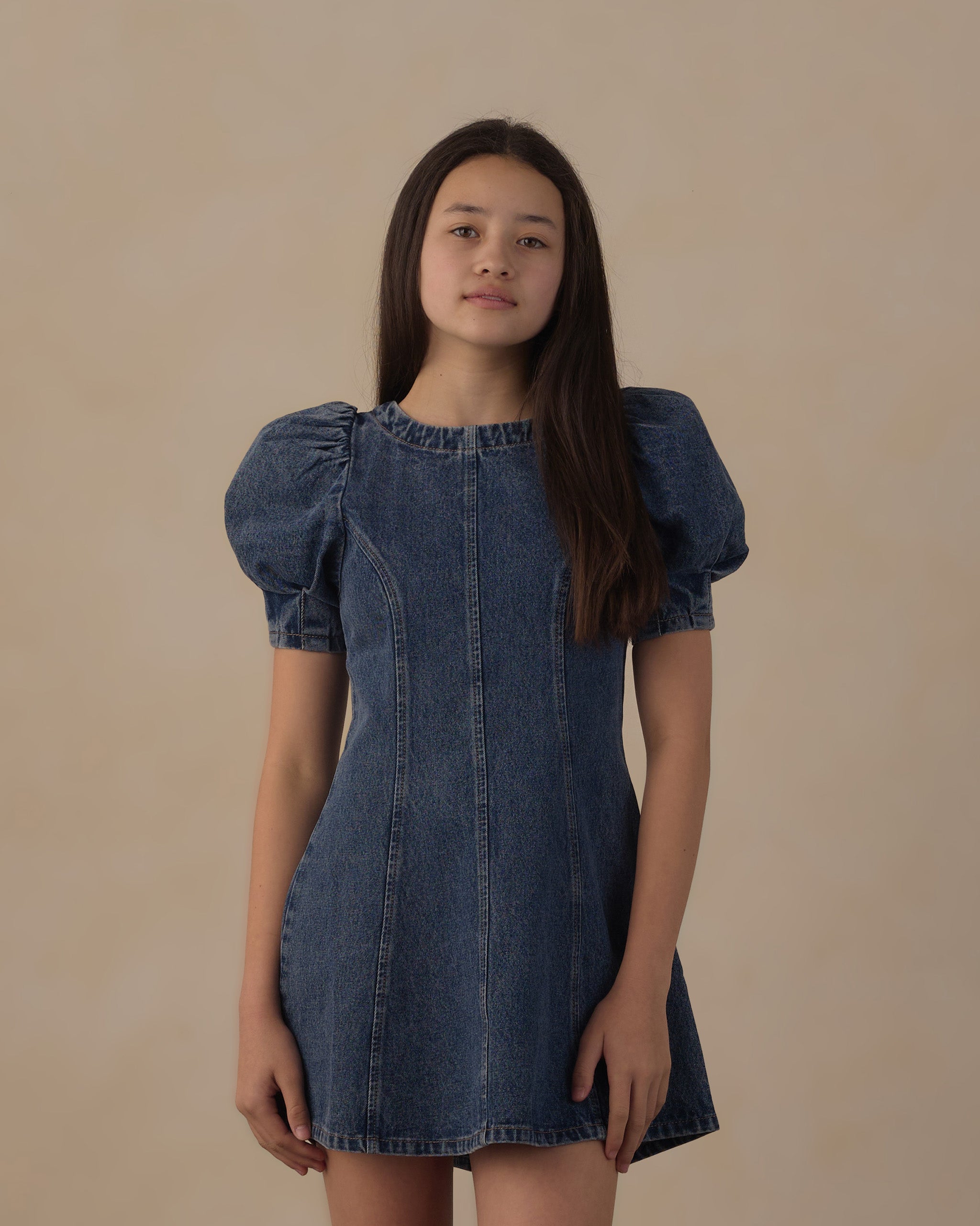Teen Levi Mini Dress Indigo – Rylee + Cru