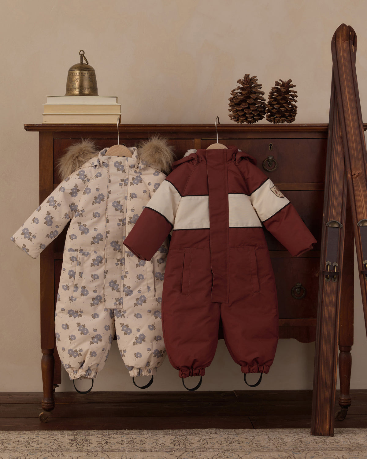 Ski Snowsuit Blue Floral - Rylee + Cru | Kids Clothes | Trendy Baby Clothes | Modern Infant Outfits |