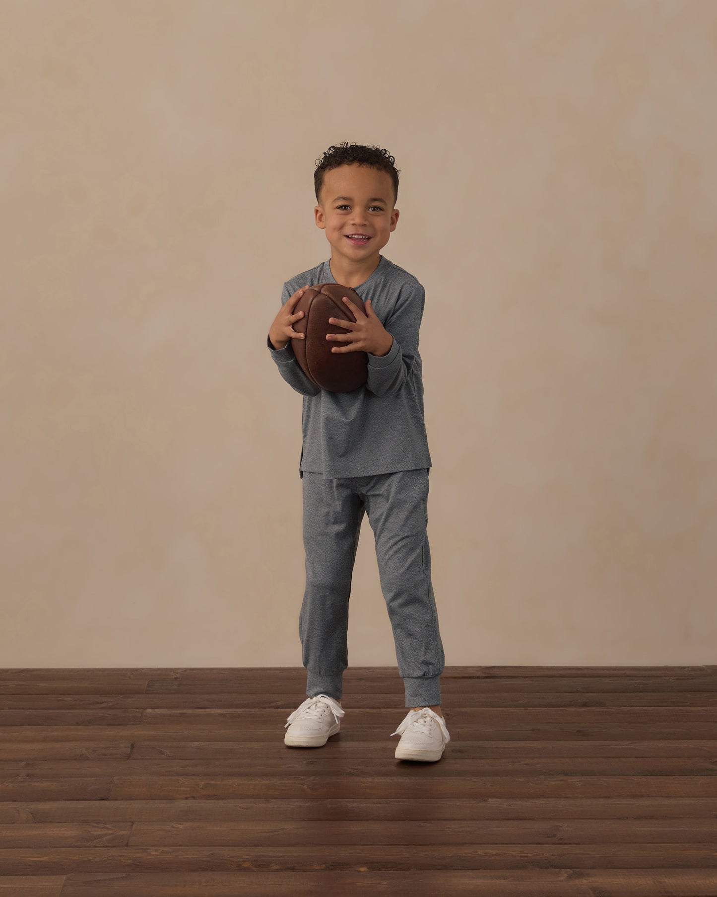 Long Sleeve Pocket Tee Heathered Midnight - Rylee + Cru | Kids Clothes | Trendy Baby Clothes | Modern Infant Outfits |