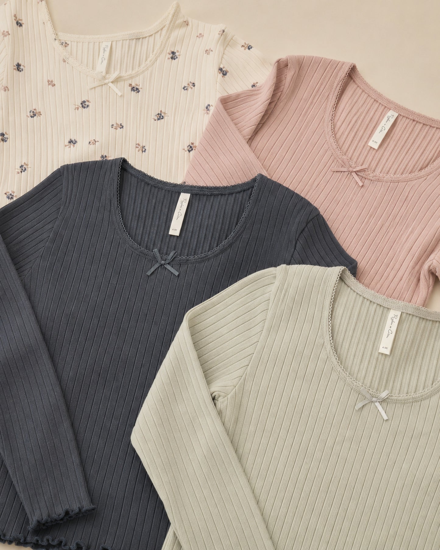 Ribbed Long Sleeve Sage - Rylee + Cru | Kids Clothes | Trendy Baby Clothes | Modern Infant Outfits |
