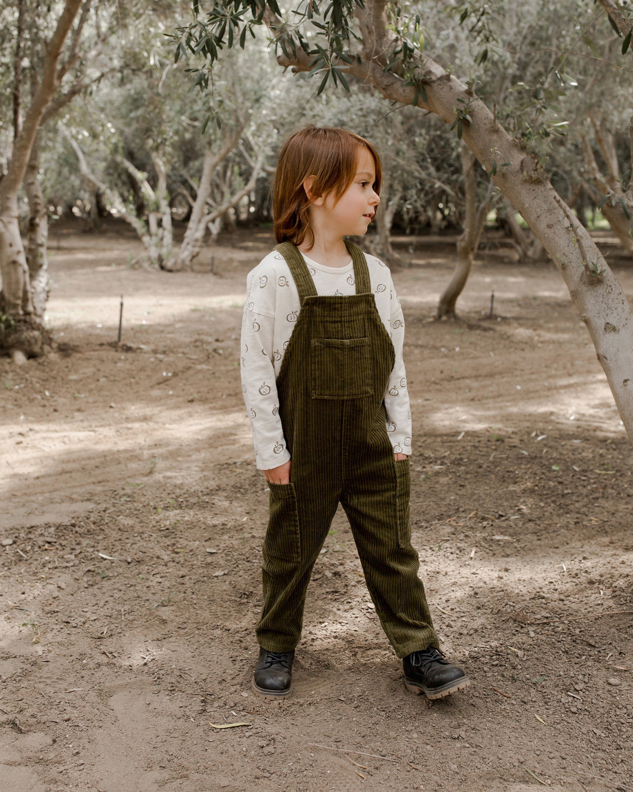 Pocket Overall || Moss - Rylee + Cru | Kids Clothes | Trendy Baby Clothes | Modern Infant Outfits |