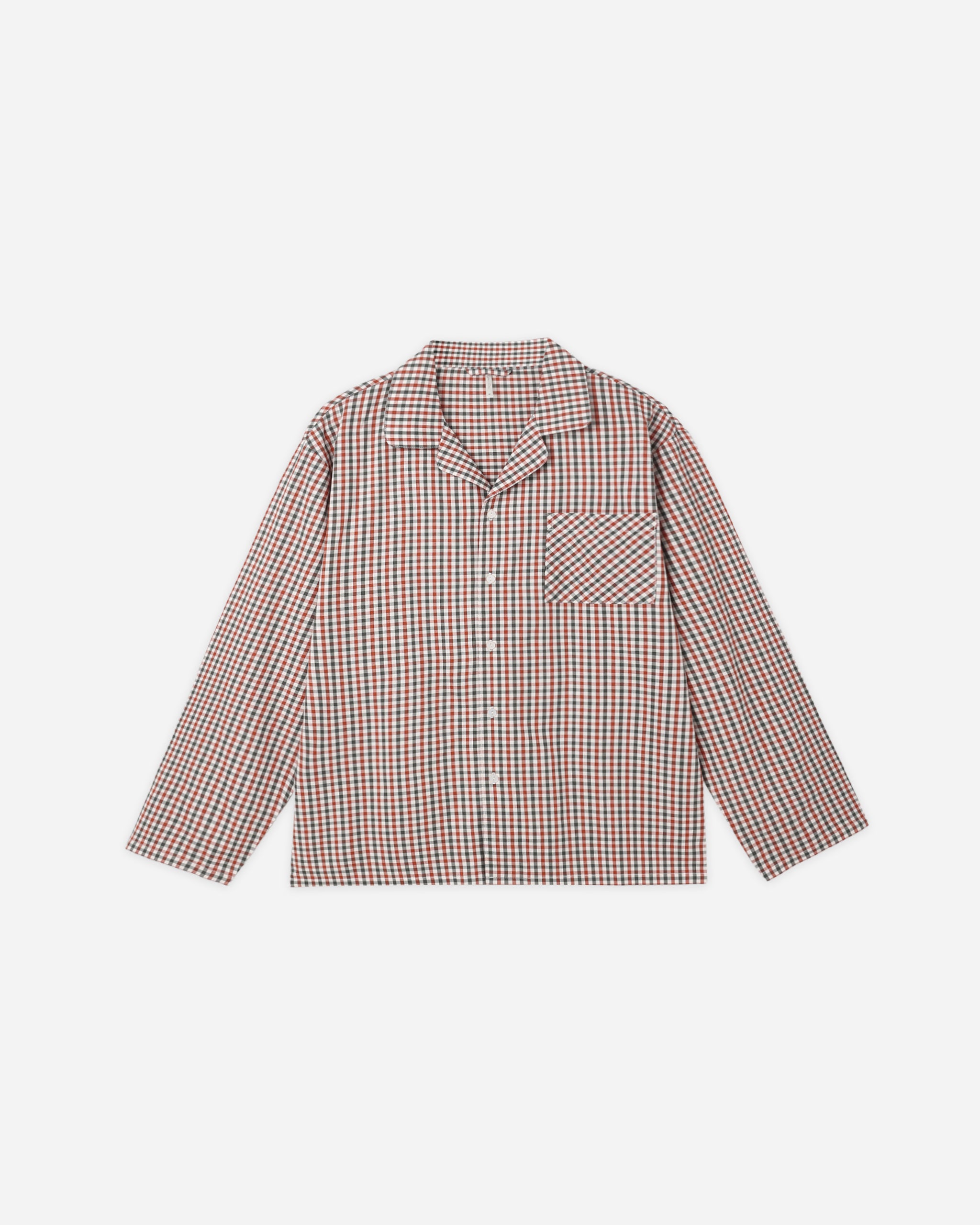 Men's Pajama Top Holiday Gingham