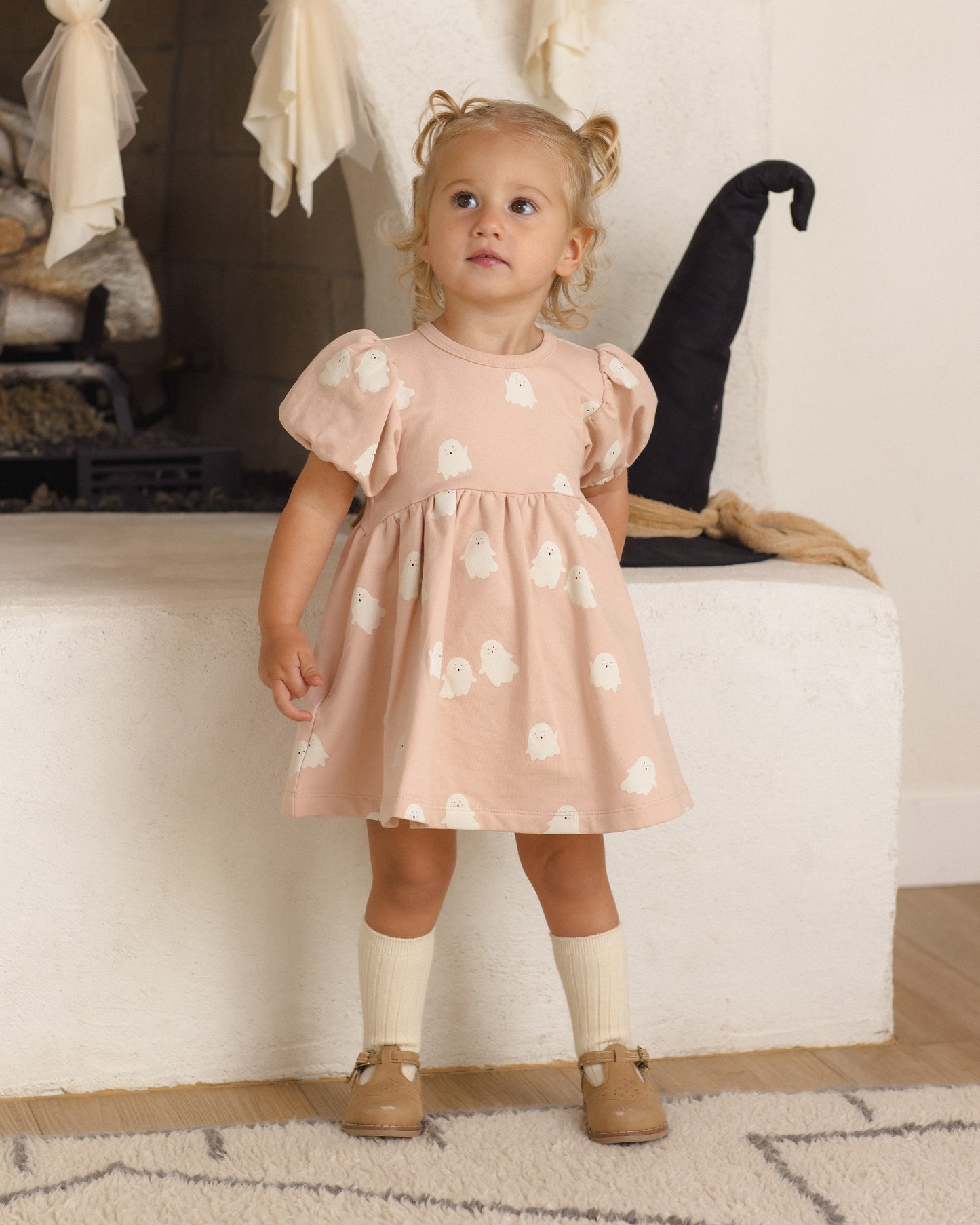 Darla Dress Sweet Ghost - Rylee + Cru | Kids Clothes | Trendy Baby Clothes | Modern Infant Outfits |