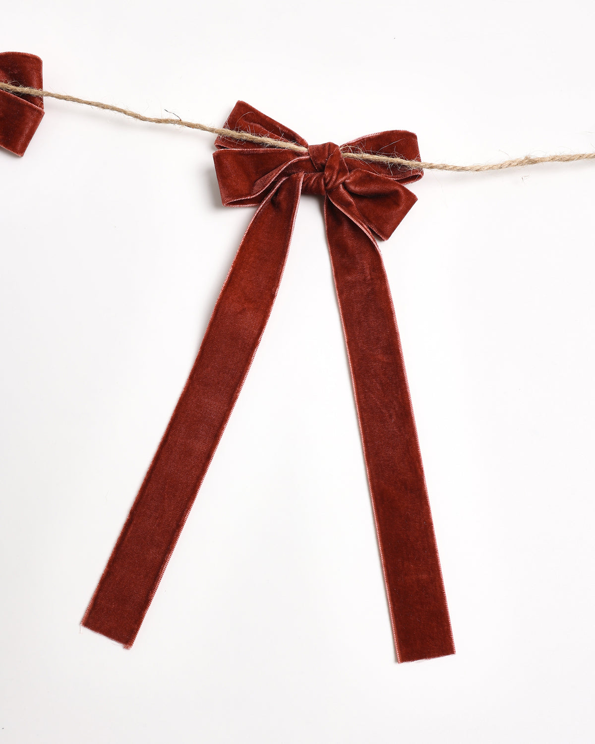 Velvet Bow Garland Ruby - Rylee + Cru | Kids Clothes | Trendy Baby Clothes | Modern Infant Outfits |