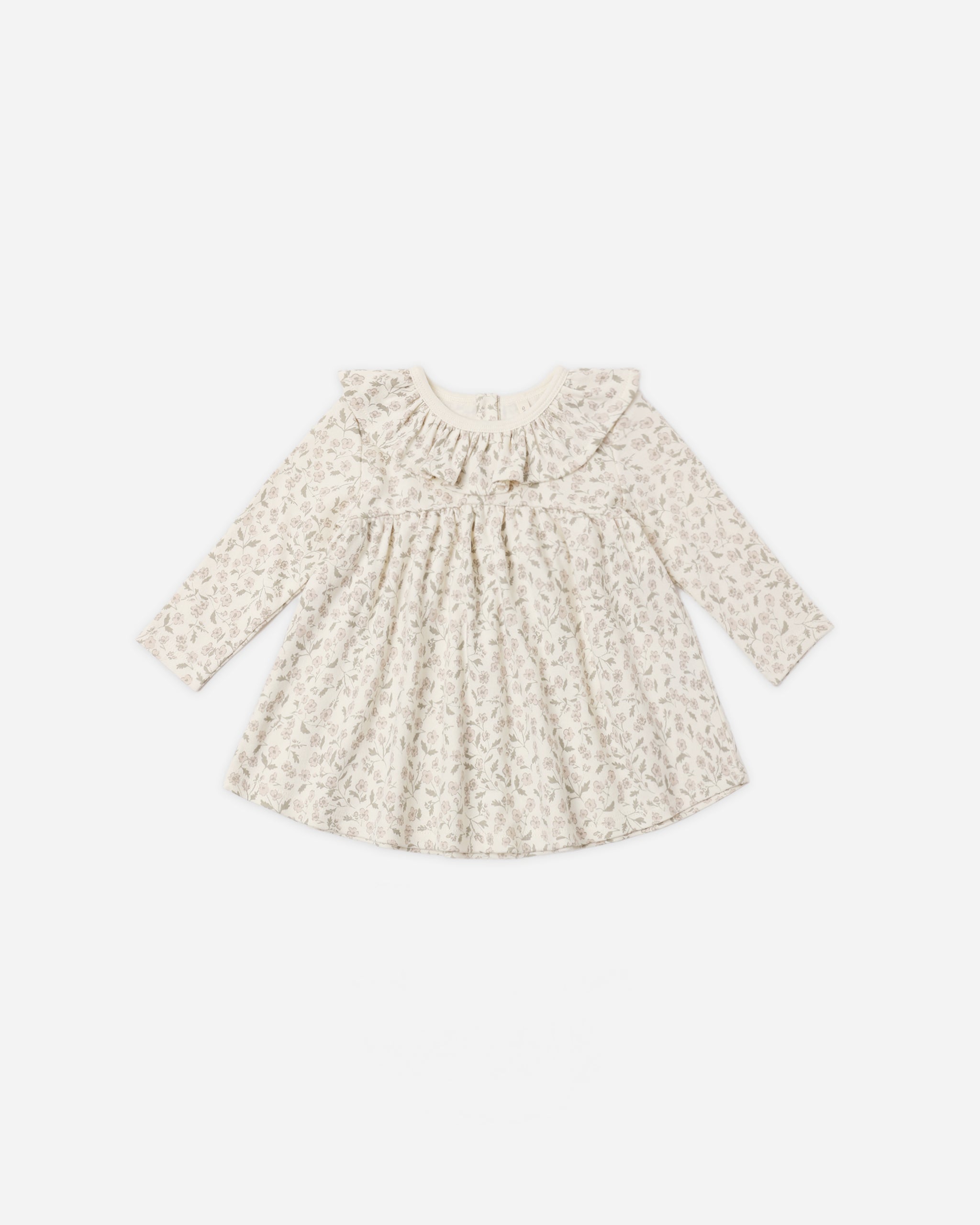 Ruffle Collar Jersey Dress Floret - Rylee + Cru | Kids Clothes | Trendy Baby Clothes | Modern Infant Outfits |