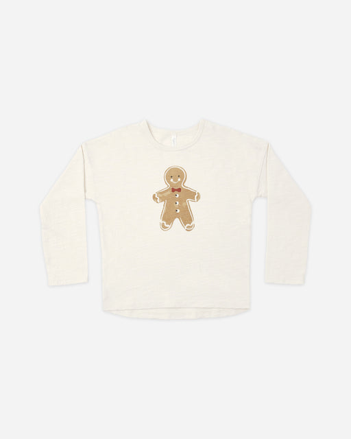 Long Sleeve Tee Gingerbread Man - Rylee + Cru | Kids Clothes | Trendy Baby Clothes | Modern Infant Outfits |