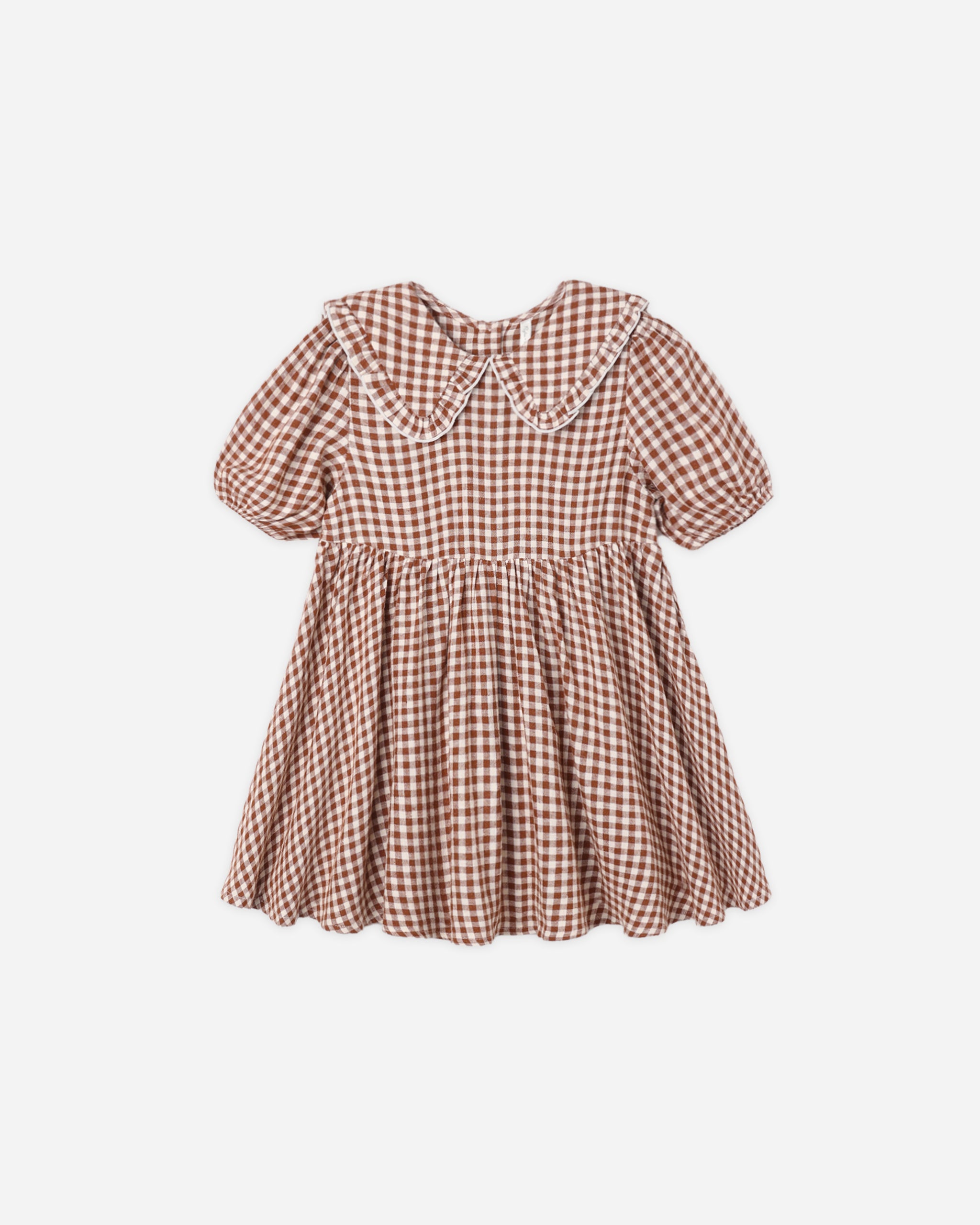 Camille Dress Brick Check