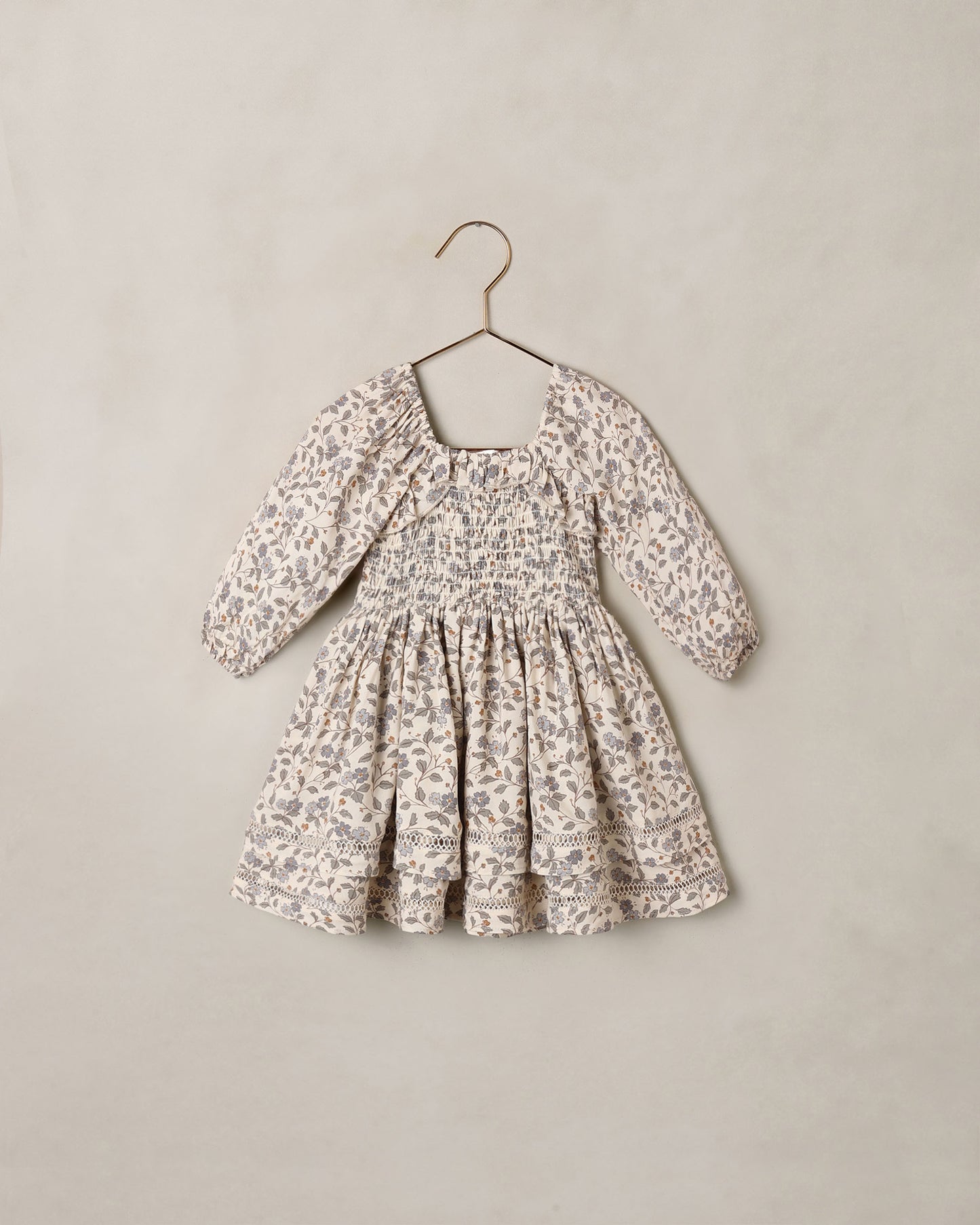 Elodie Dress Blue Garden - Rylee + Cru | Kids Clothes | Trendy Baby Clothes | Modern Infant Outfits |