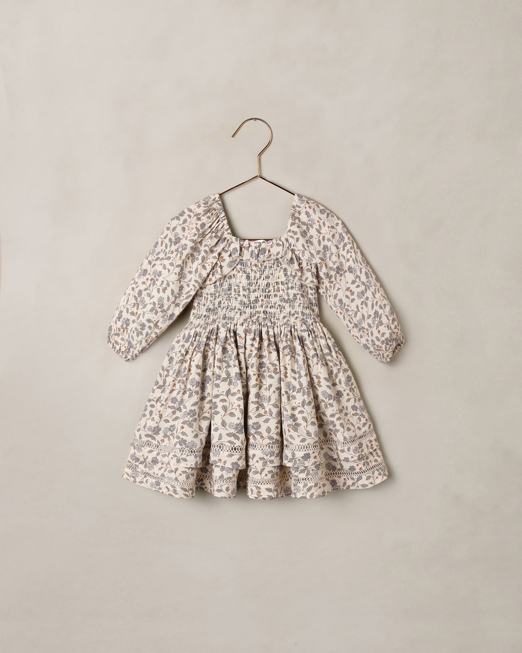 Elodie Dress Blue Garden - Rylee + Cru | Kids Clothes | Trendy Baby Clothes | Modern Infant Outfits |