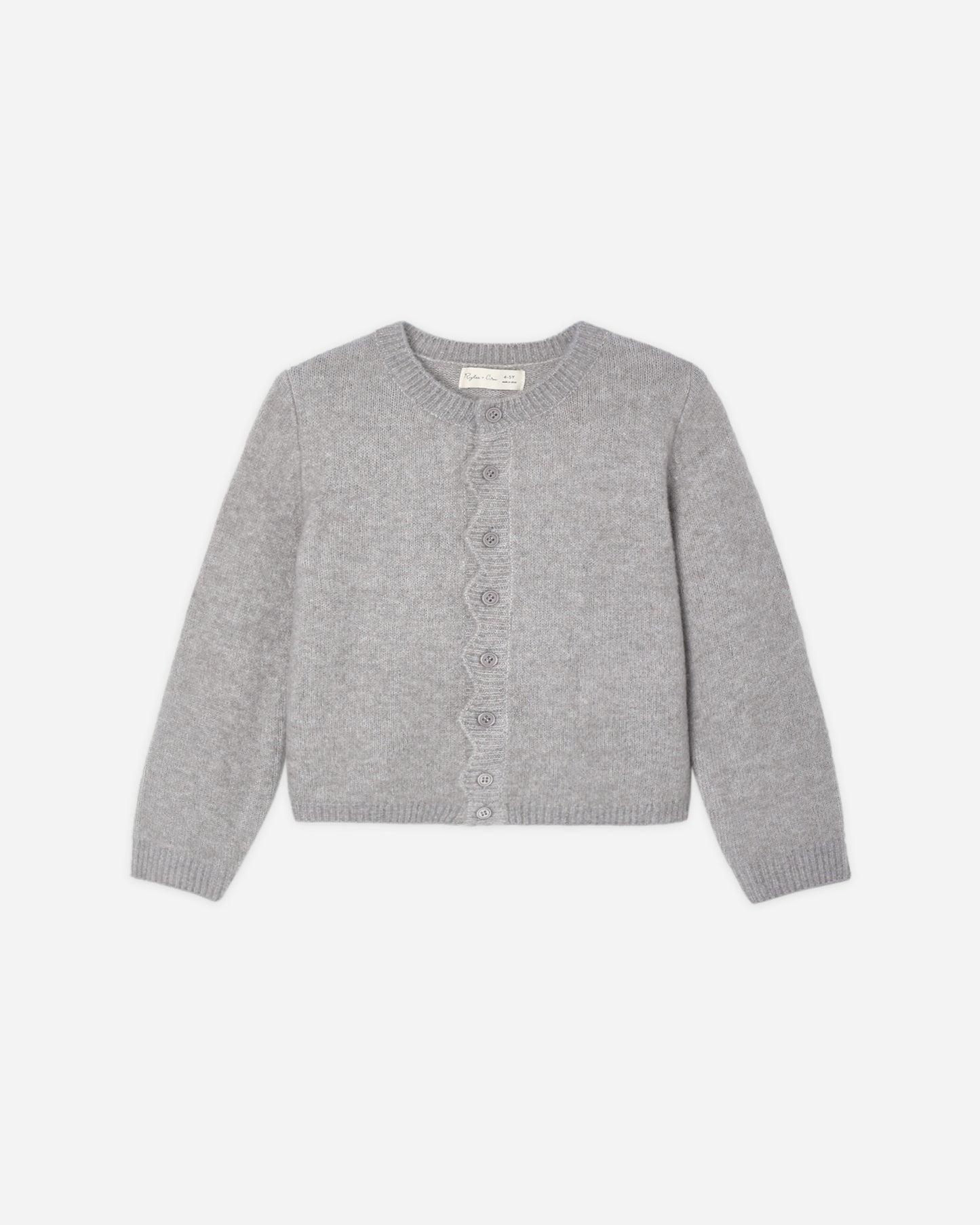 Scallop Cardigan Dusty Blue - Rylee + Cru | Kids Clothes | Trendy Baby Clothes | Modern Infant Outfits |
