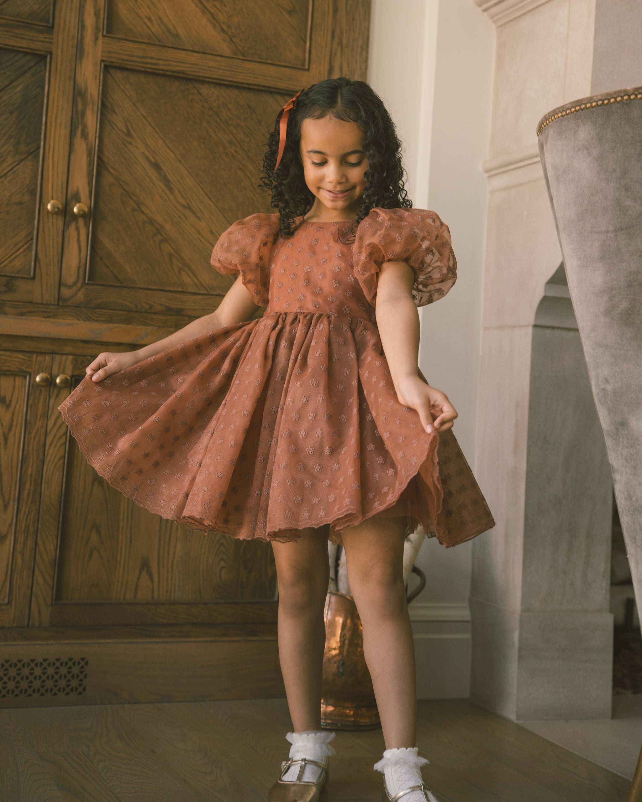 Sofia Dress Spice Floral - Rylee + Cru | Kids Clothes | Trendy Baby Clothes | Modern Infant Outfits |