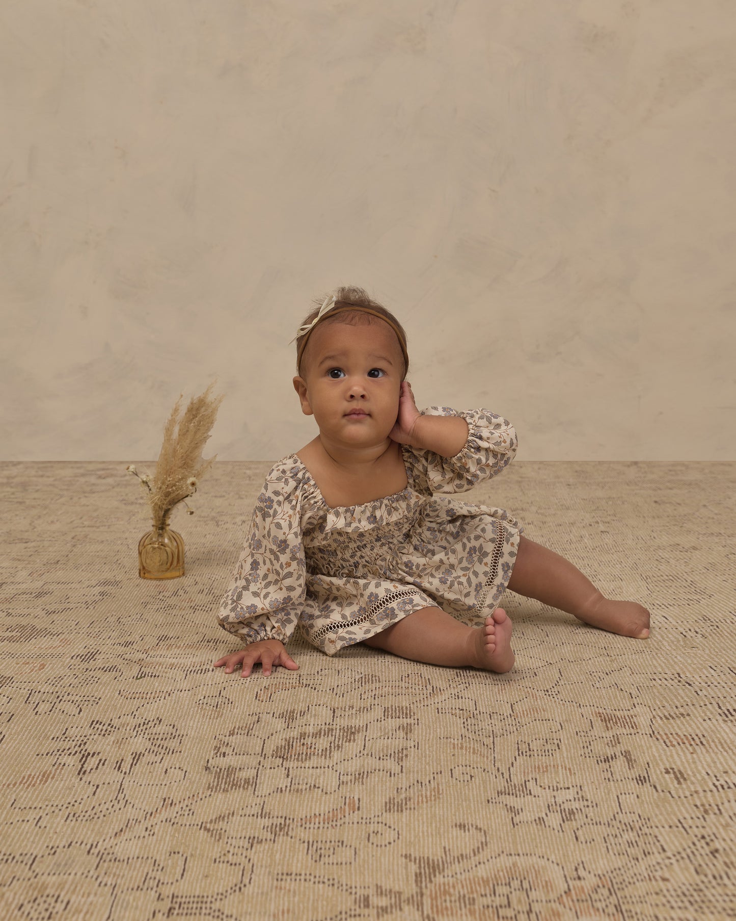 Elodie Romper Blue Garden - Rylee + Cru | Kids Clothes | Trendy Baby Clothes | Modern Infant Outfits |