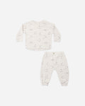 Long Sleeve Tee + Pant Set Skiing Penguins - Rylee + Cru | Kids Clothes | Trendy Baby Clothes | Modern Infant Outfits |