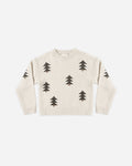 Aspen Sweater Tree Jacquard - Rylee + Cru | Kids Clothes | Trendy Baby Clothes | Modern Infant Outfits |