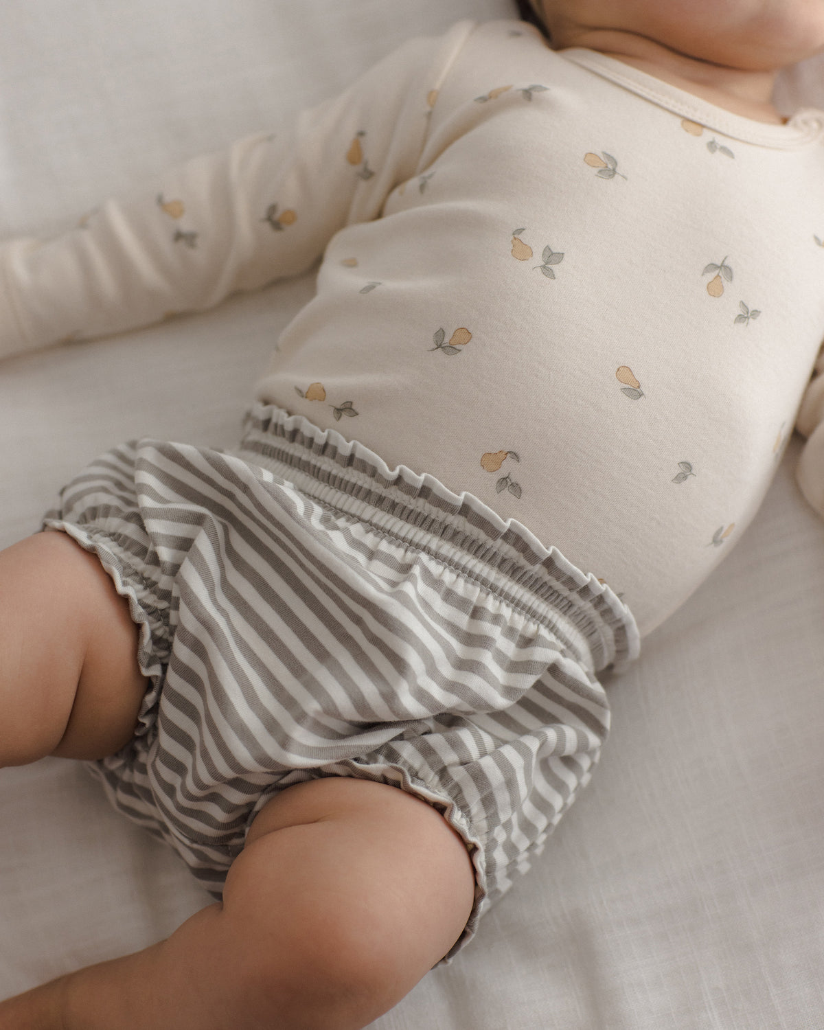 Gathered Bloomer Laurel Stripe - Rylee + Cru | Kids Clothes | Trendy Baby Clothes | Modern Infant Outfits |