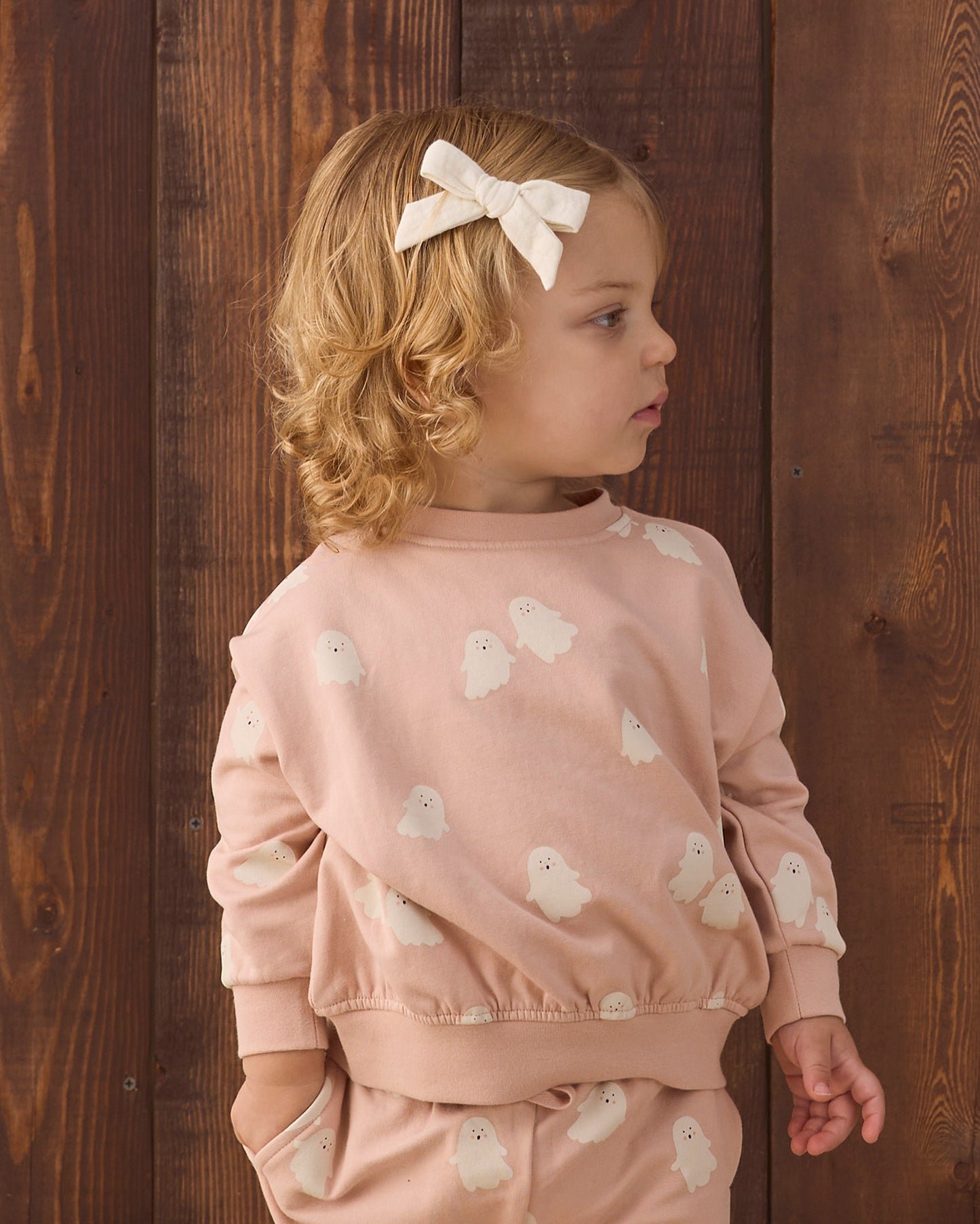 Relaxed Fleece Sweatshirt Sweet Ghost - Rylee + Cru | Kids Clothes | Trendy Baby Clothes | Modern Infant Outfits |