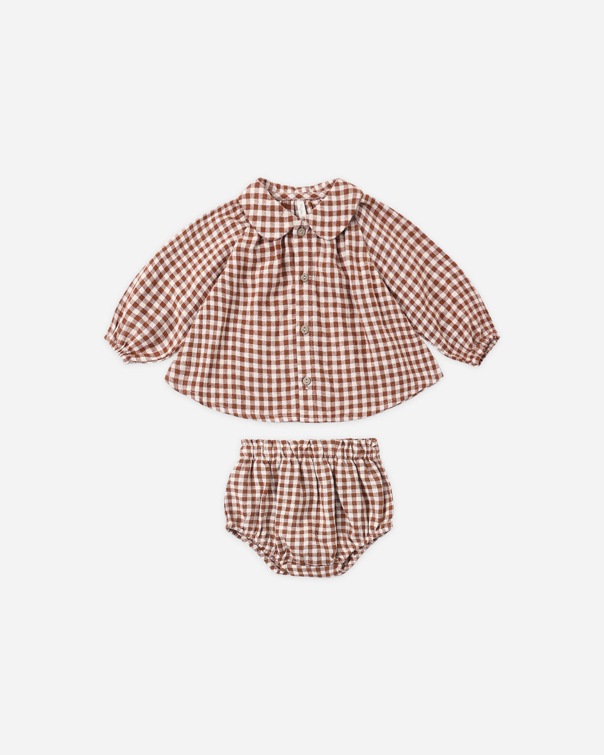 Nellie Set Brick Check - Rylee + Cru | Kids Clothes | Trendy Baby Clothes | Modern Infant Outfits |