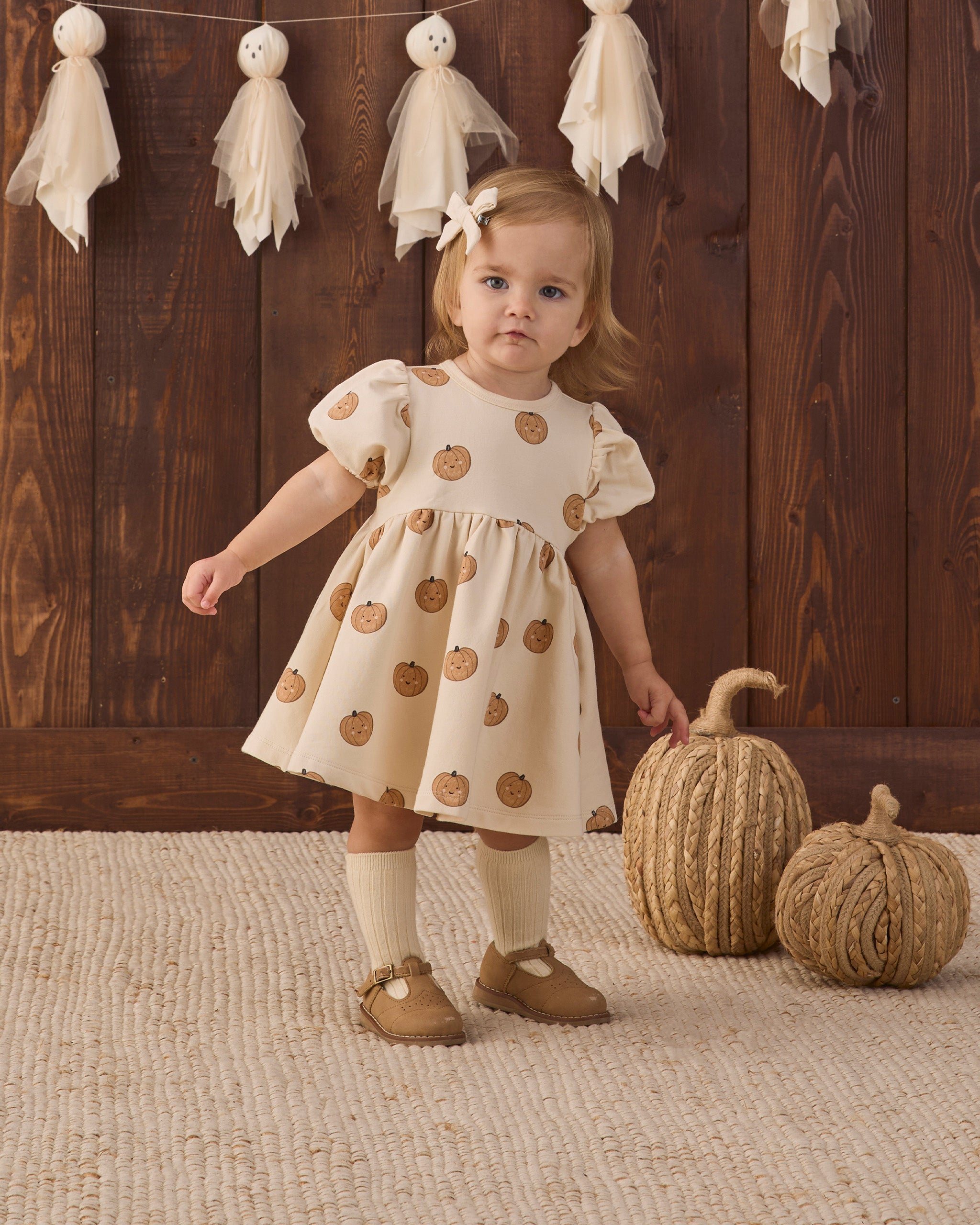 Darla Dress Pumpkins - Rylee + Cru | Kids Clothes | Trendy Baby Clothes | Modern Infant Outfits |