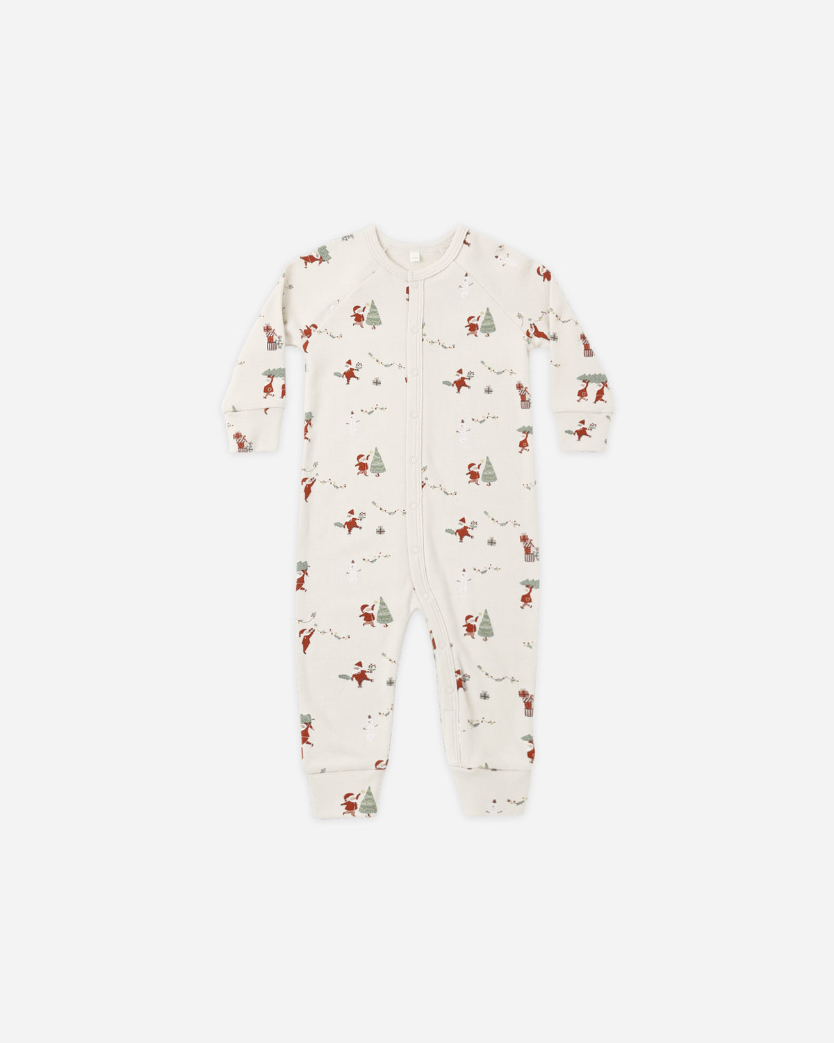 Organic Long John Pajamas Gnome Village - Rylee + Cru | Kids Clothes | Trendy Baby Clothes | Modern Infant Outfits |
