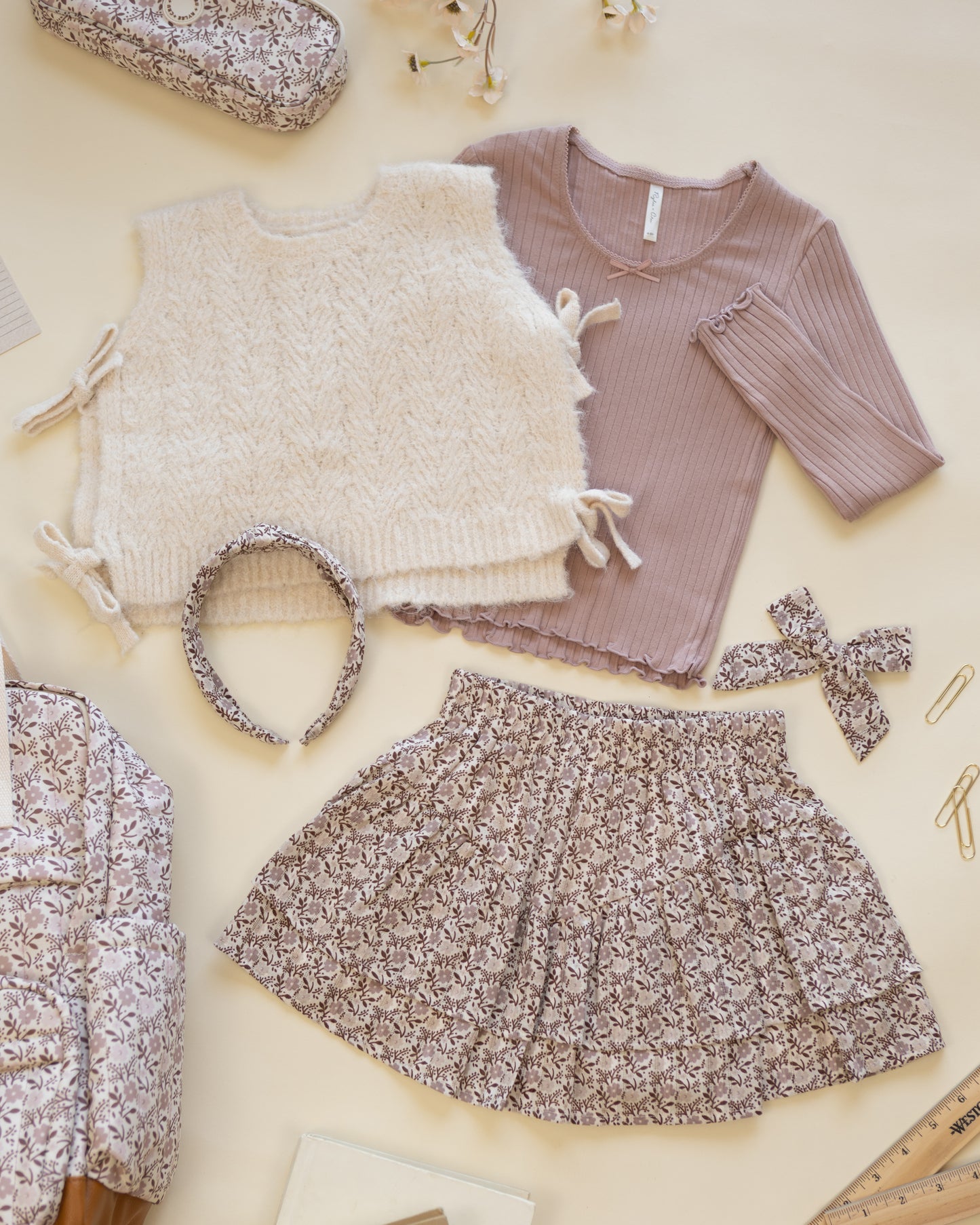 Tiered Mini Skirt Primrose - Rylee + Cru | Kids Clothes | Trendy Baby Clothes | Modern Infant Outfits |