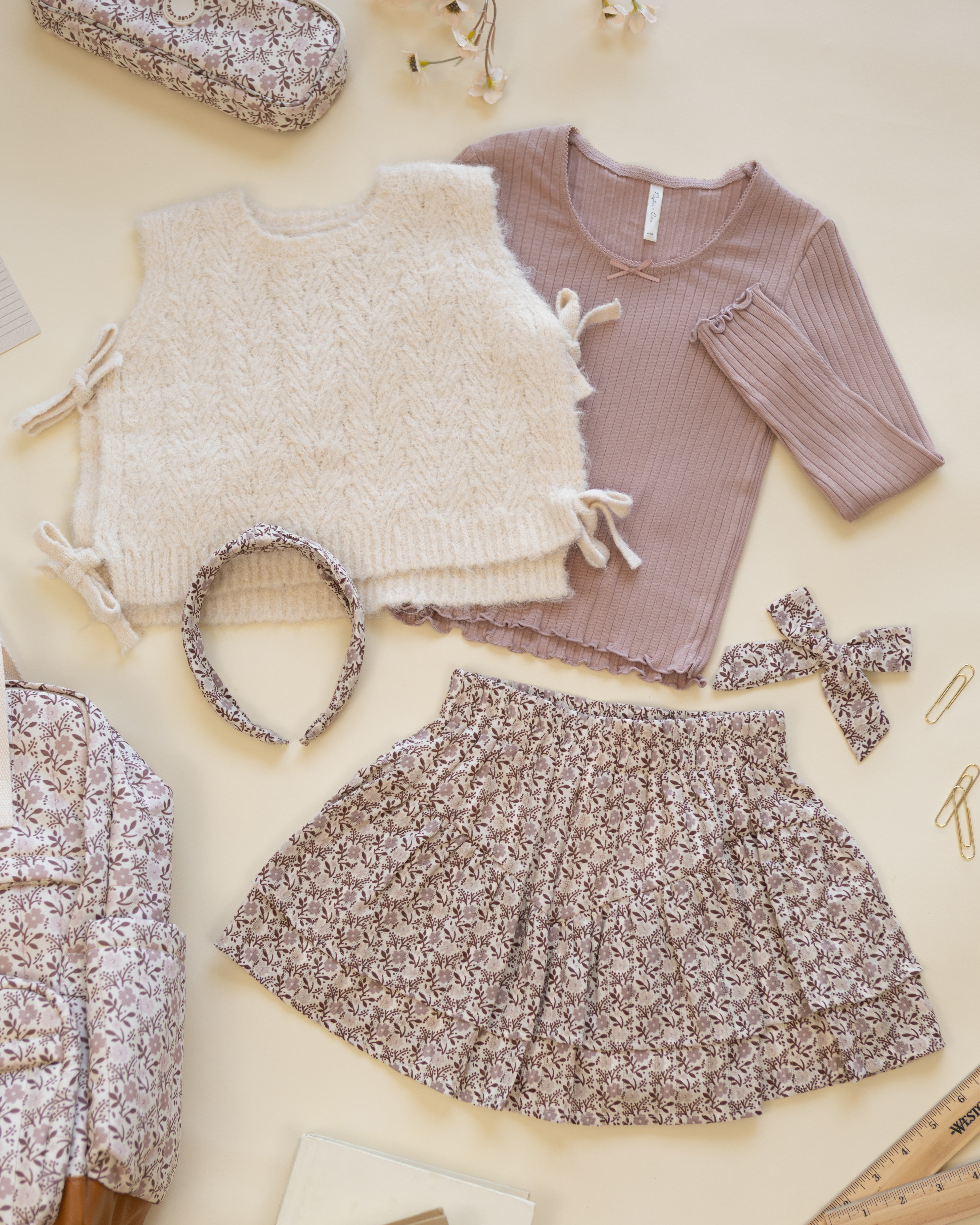 Tiered Mini Skirt Primrose - Rylee + Cru | Kids Clothes | Trendy Baby Clothes | Modern Infant Outfits |