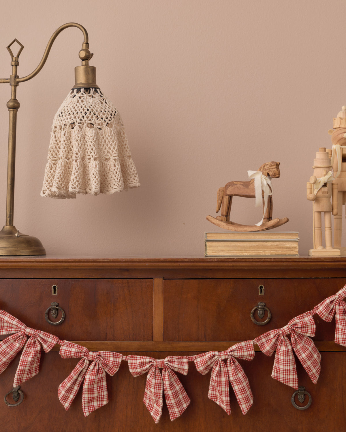 Fabric Bow Garland Vintage Plaid - Rylee + Cru | Kids Clothes | Trendy Baby Clothes | Modern Infant Outfits |