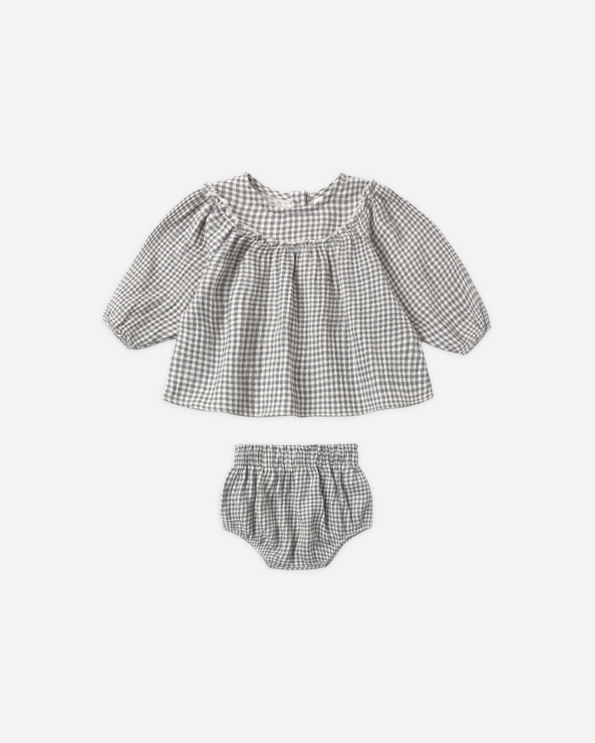 Mia Top + Bloomer Set Midnight Gingham - Rylee + Cru | Kids Clothes | Trendy Baby Clothes | Modern Infant Outfits |