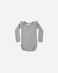 Shoulder Ruffle Bodysuit Dusty Blue - Rylee + Cru | Kids Clothes | Trendy Baby Clothes | Modern Infant Outfits |