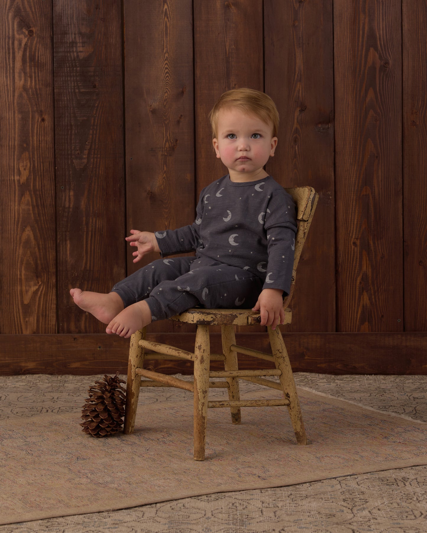 Long Sleeve Tee + Pant Set Moons - Rylee + Cru | Kids Clothes | Trendy Baby Clothes | Modern Infant Outfits |
