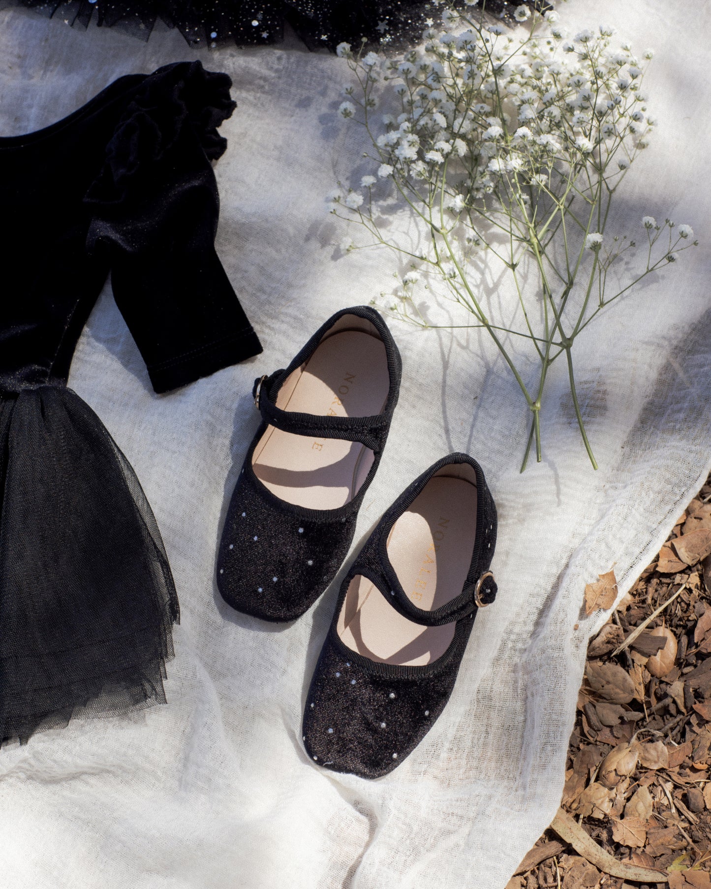 Strap Ballet Flats Black - Rylee + Cru | Kids Clothes | Trendy Baby Clothes | Modern Infant Outfits |
