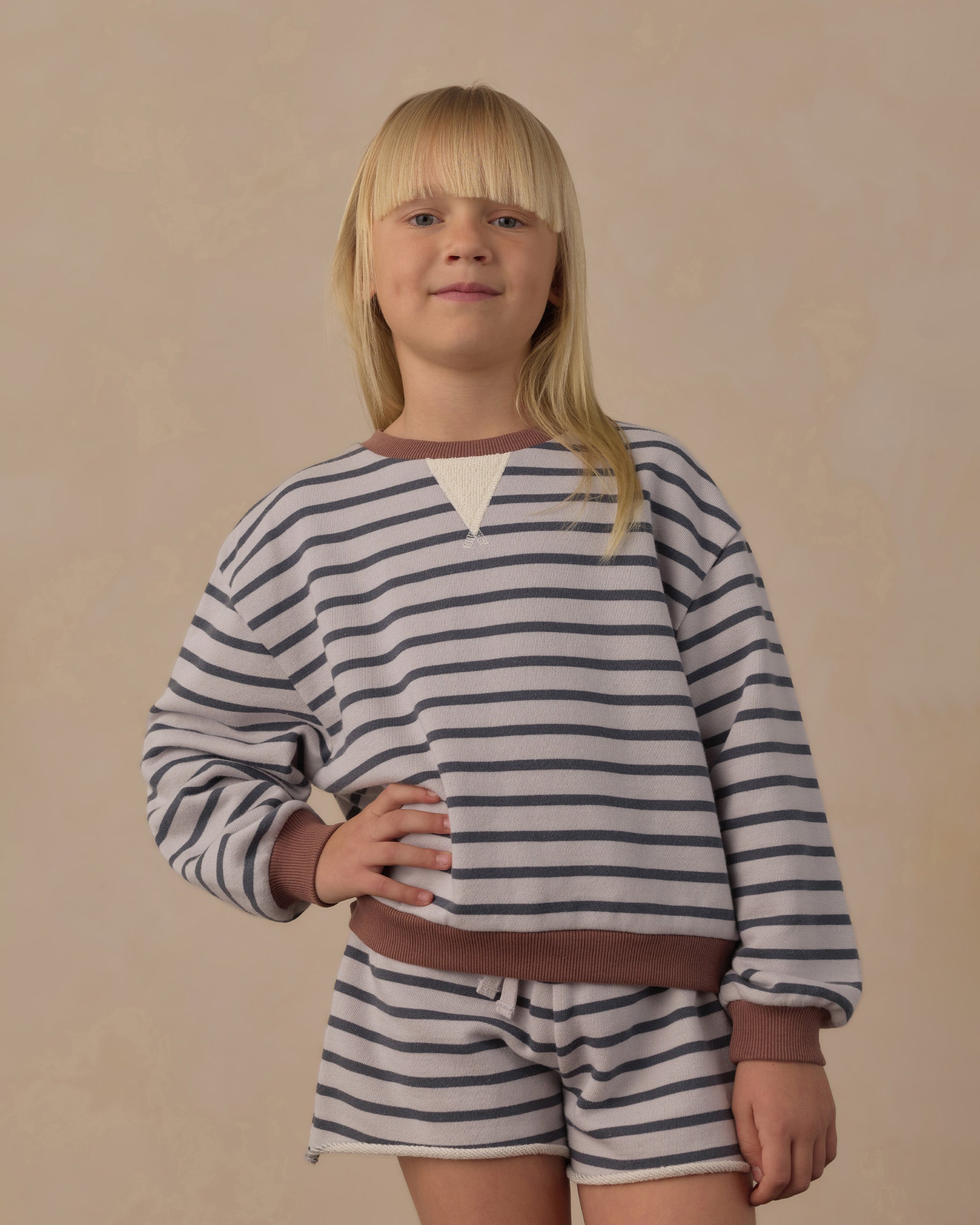 Legend Sweatshirt Midnight Stripe - Rylee + Cru | Kids Clothes | Trendy Baby Clothes | Modern Infant Outfits |