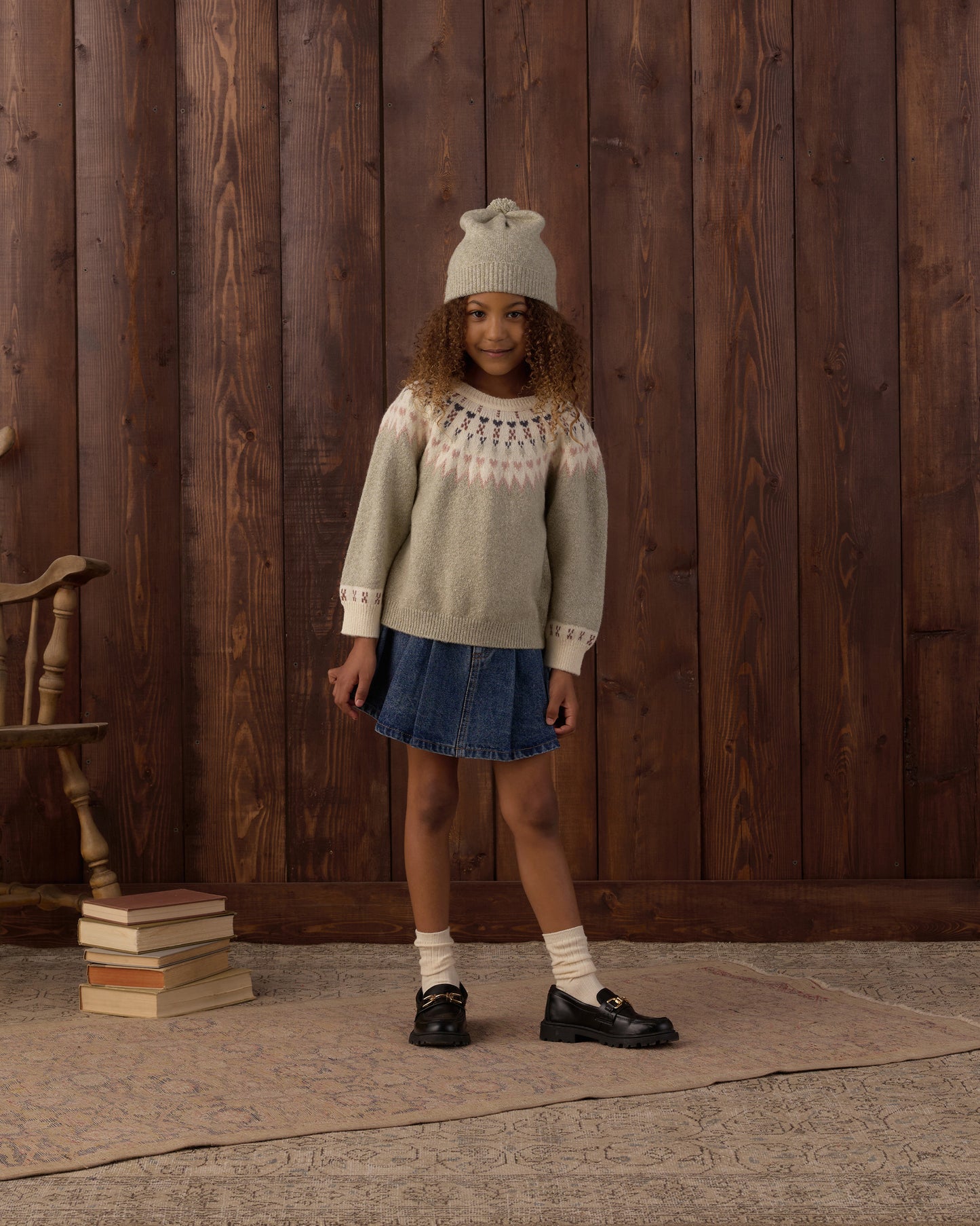 Fair Isle Sweater Sage - Rylee + Cru | Kids Clothes | Trendy Baby Clothes | Modern Infant Outfits |