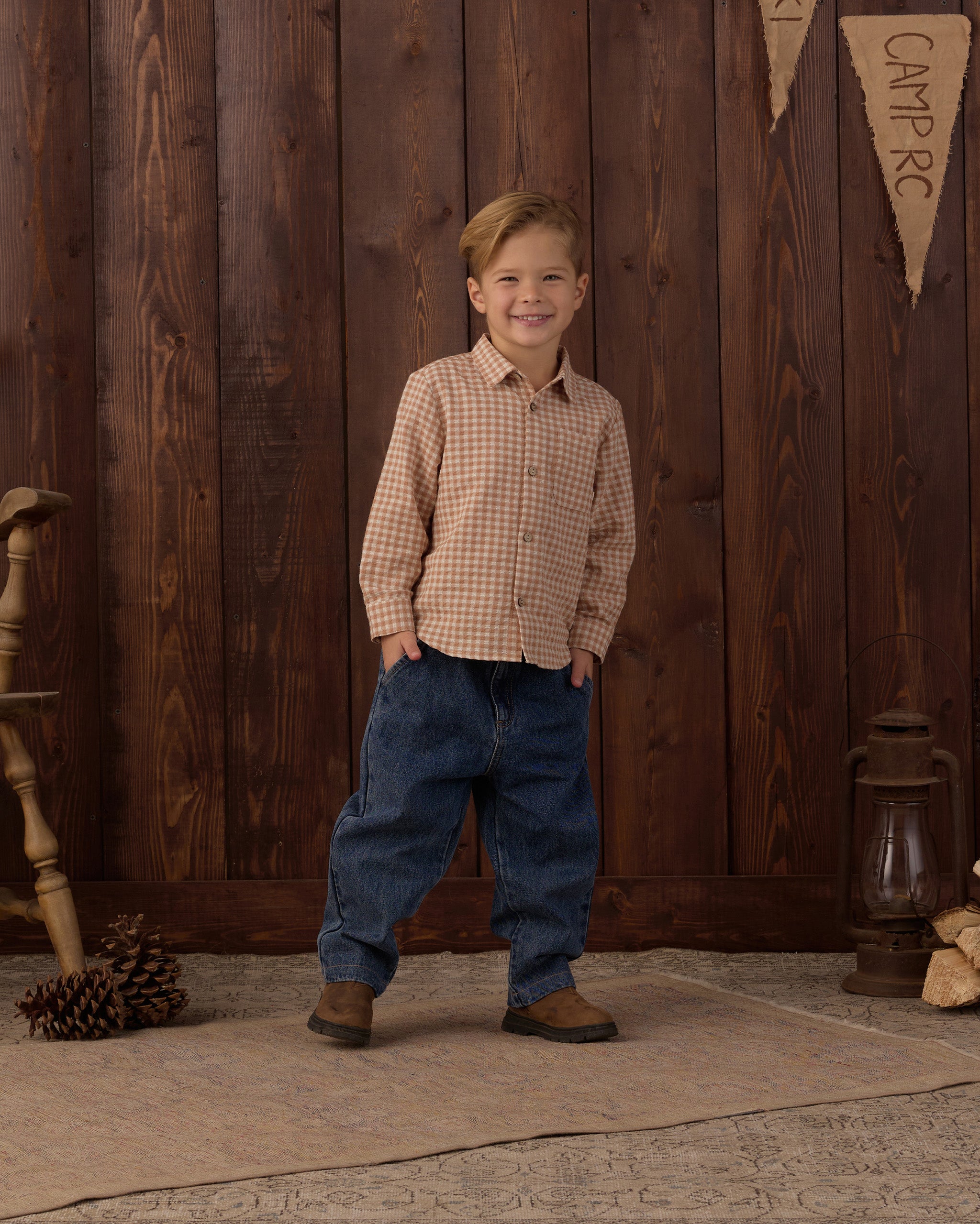 Baggy Pant Indigo - Rylee + Cru | Kids Clothes | Trendy Baby Clothes | Modern Infant Outfits |