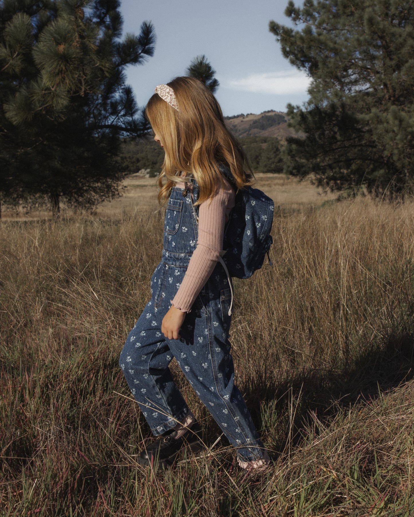 Utility Overall Heart Ditsy - Rylee + Cru | Kids Clothes | Trendy Baby Clothes | Modern Infant Outfits |
