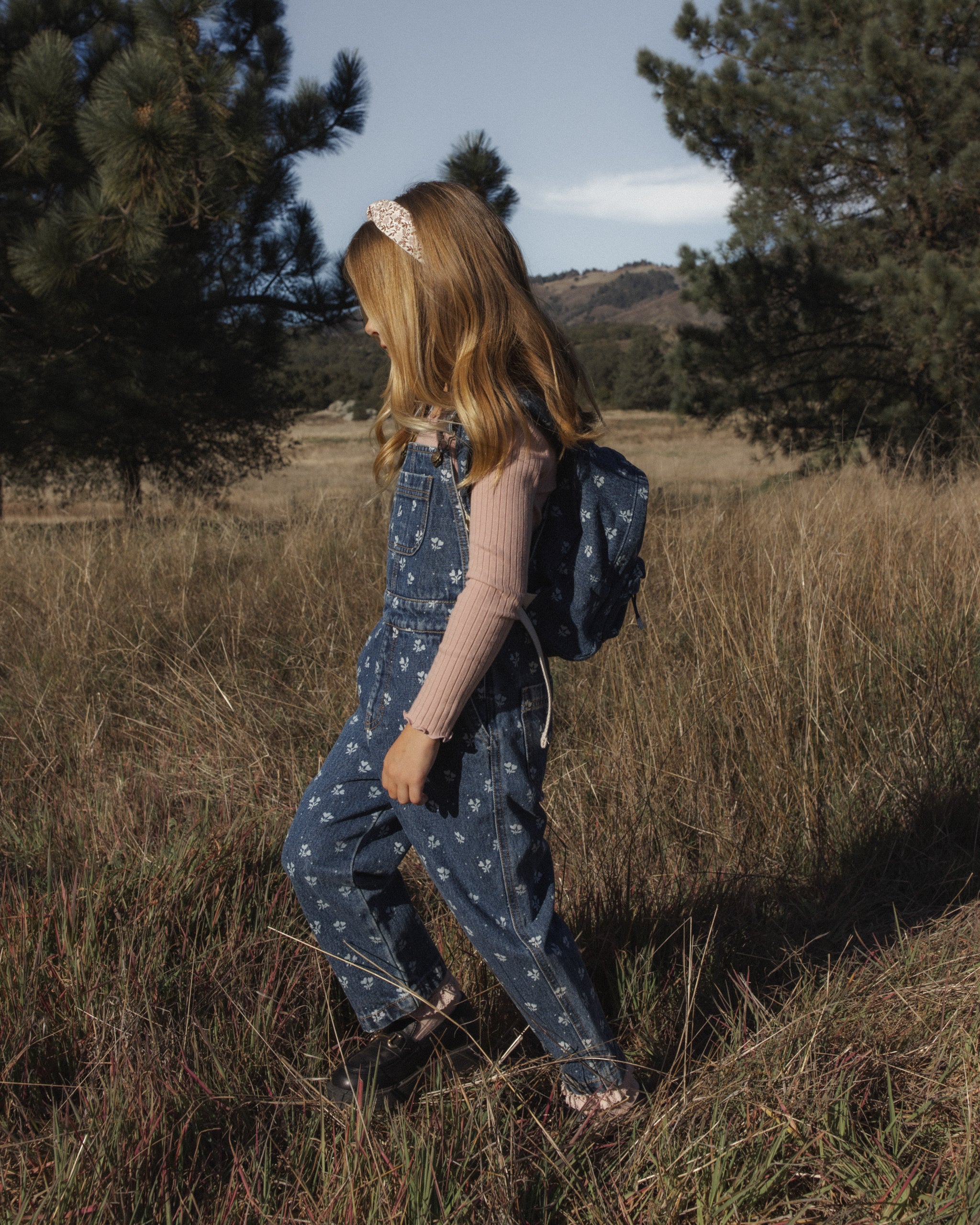 Utility Overall Heart Ditsy - Rylee + Cru | Kids Clothes | Trendy Baby Clothes | Modern Infant Outfits |