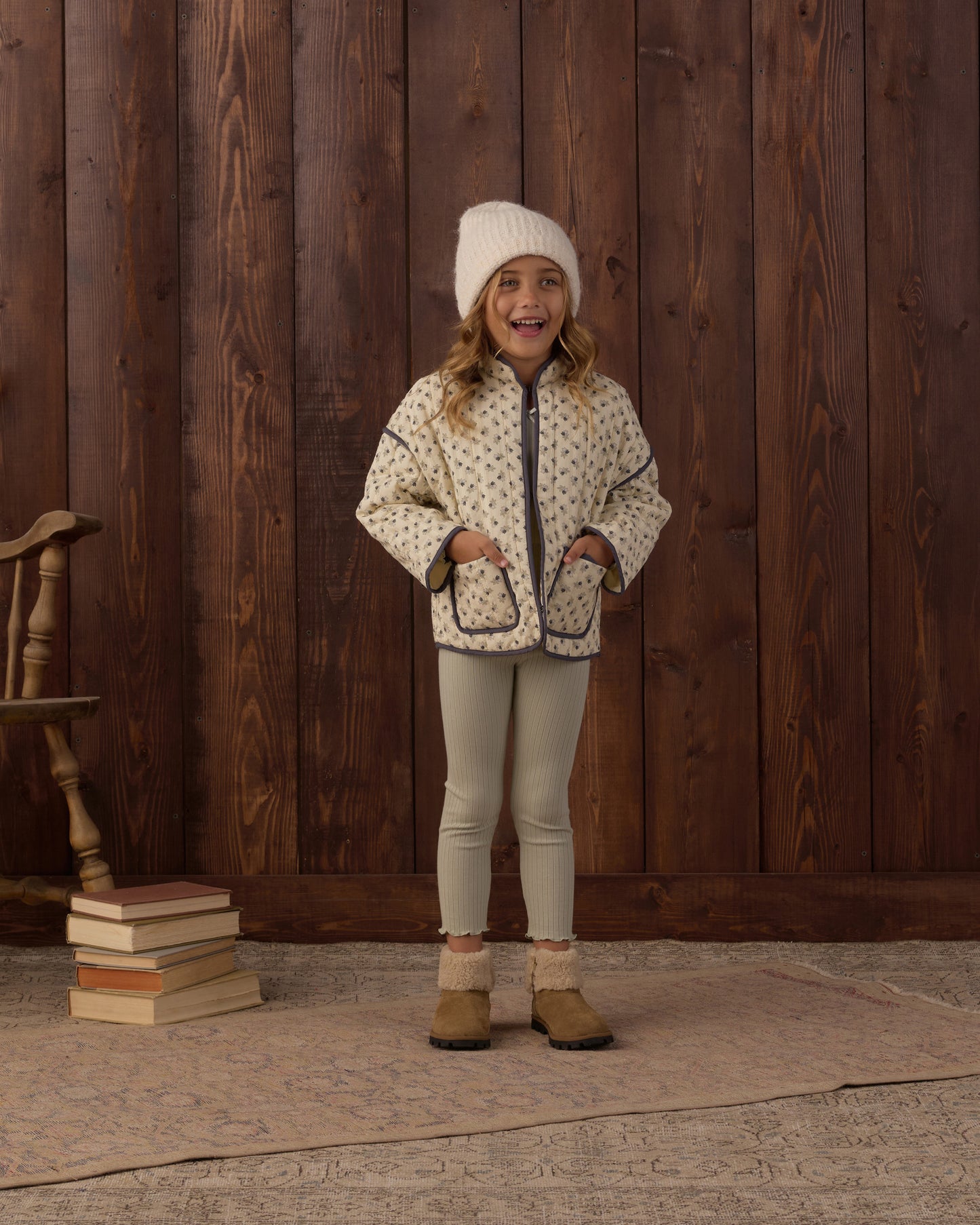 Quilted Jacket Vintage Fleur - Rylee + Cru | Kids Clothes | Trendy Baby Clothes | Modern Infant Outfits |