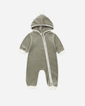 Velour Zip Jumpsuit Spruce - Rylee + Cru | Kids Clothes | Trendy Baby Clothes | Modern Infant Outfits |