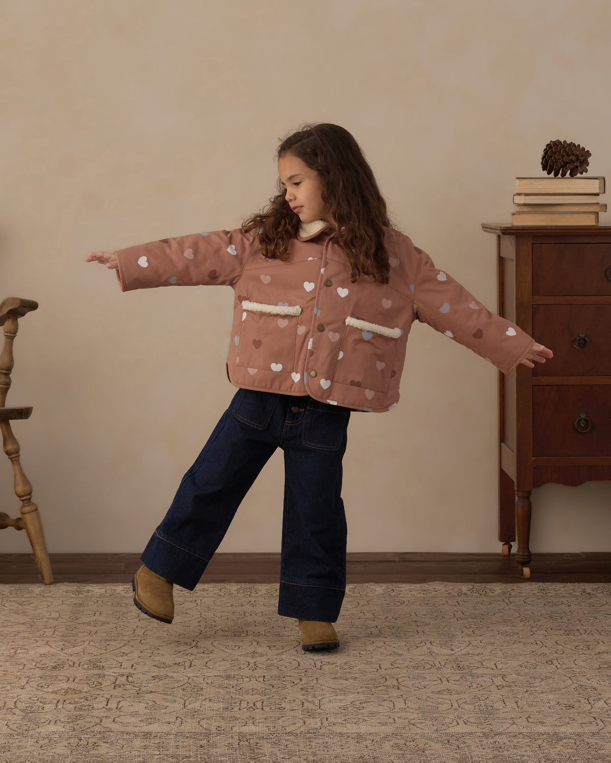 Lily Coat Hearts - Rylee + Cru | Kids Clothes | Trendy Baby Clothes | Modern Infant Outfits |
