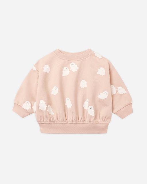 Relaxed Fleece Sweatshirt Sweet Ghost - Rylee + Cru | Kids Clothes | Trendy Baby Clothes | Modern Infant Outfits |