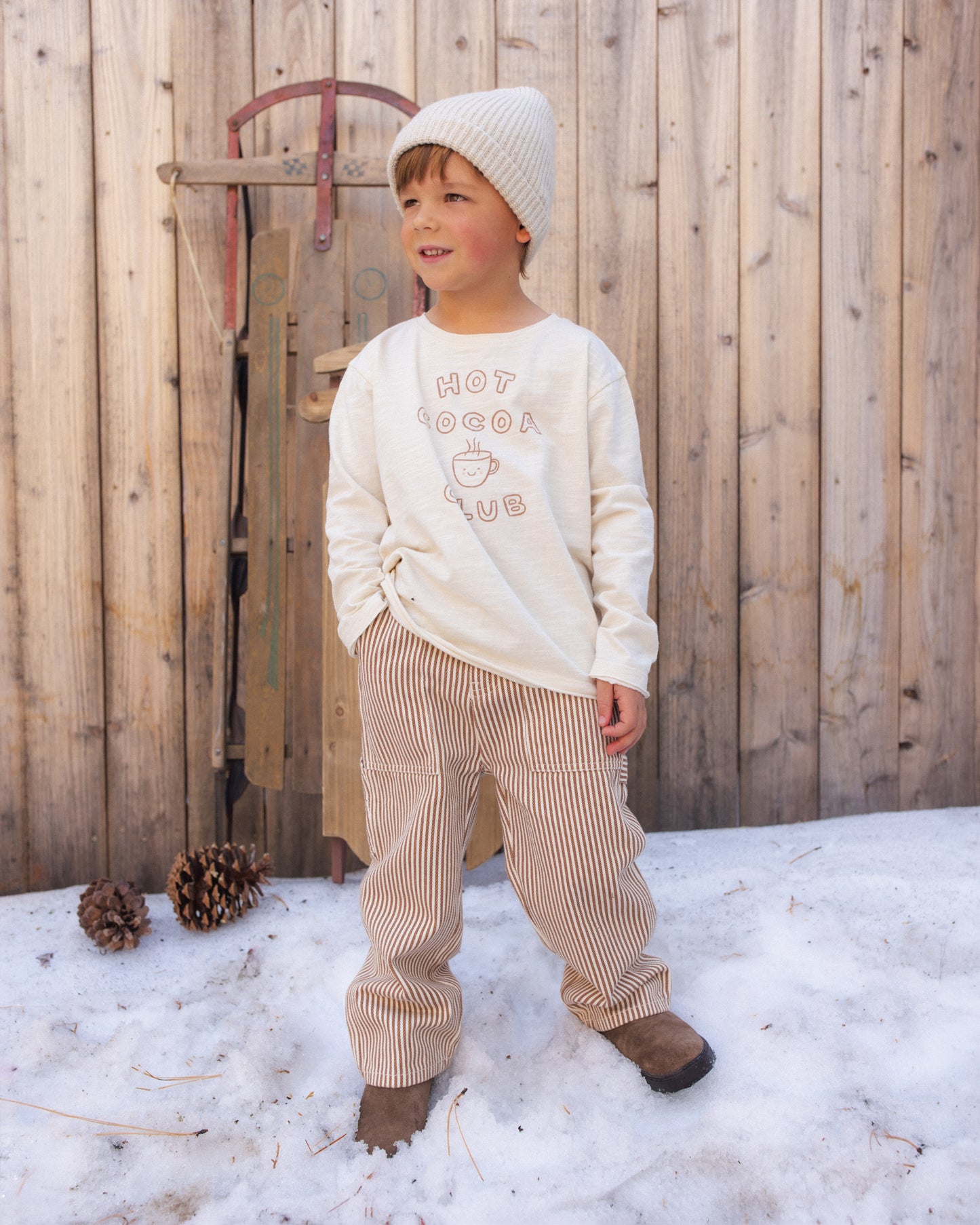 Utility Pant Clay Stripe - Rylee + Cru | Kids Clothes | Trendy Baby Clothes | Modern Infant Outfits |