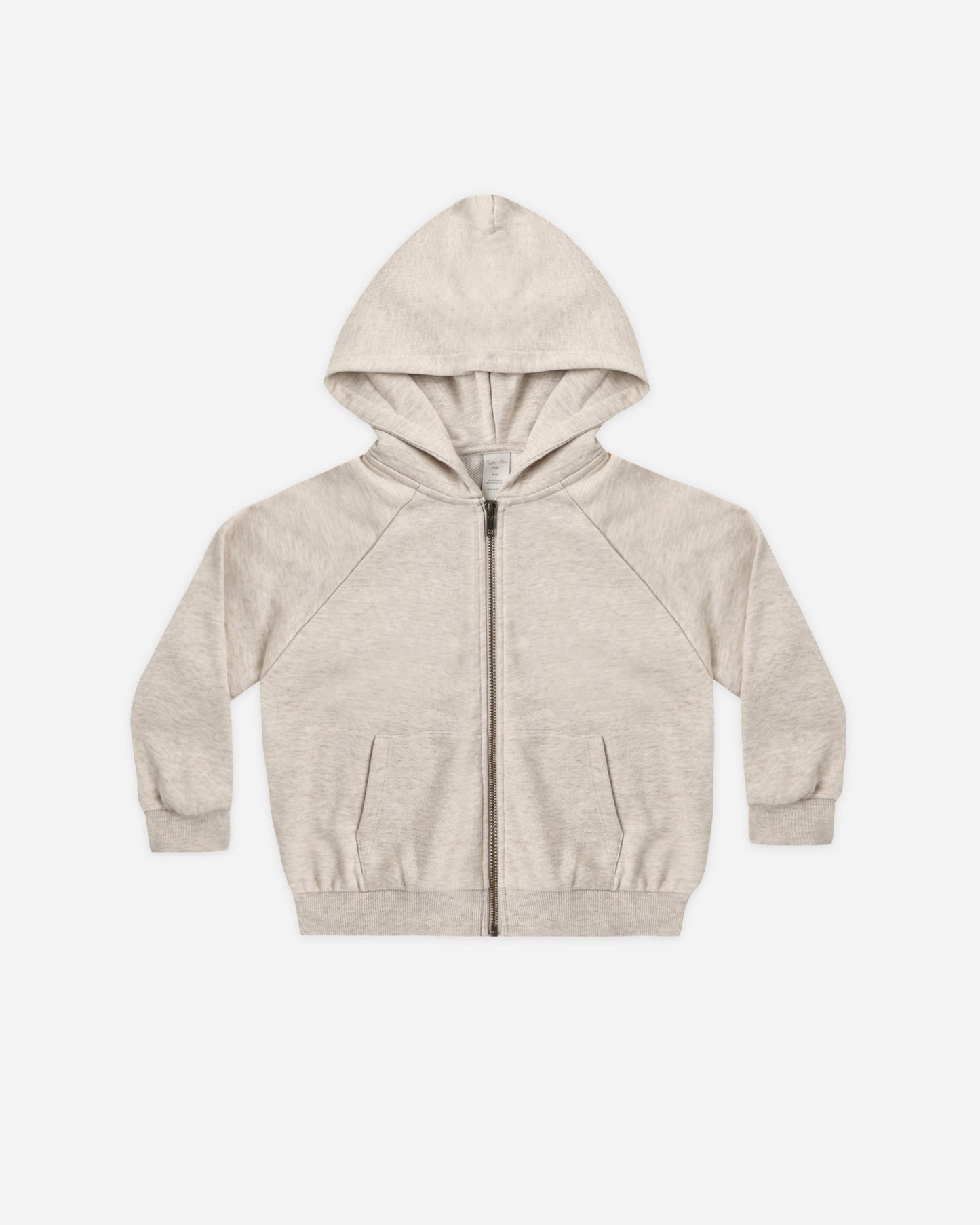 Zip Raglan Hoodie Heathered Ash - Rylee + Cru | Kids Clothes | Trendy Baby Clothes | Modern Infant Outfits |