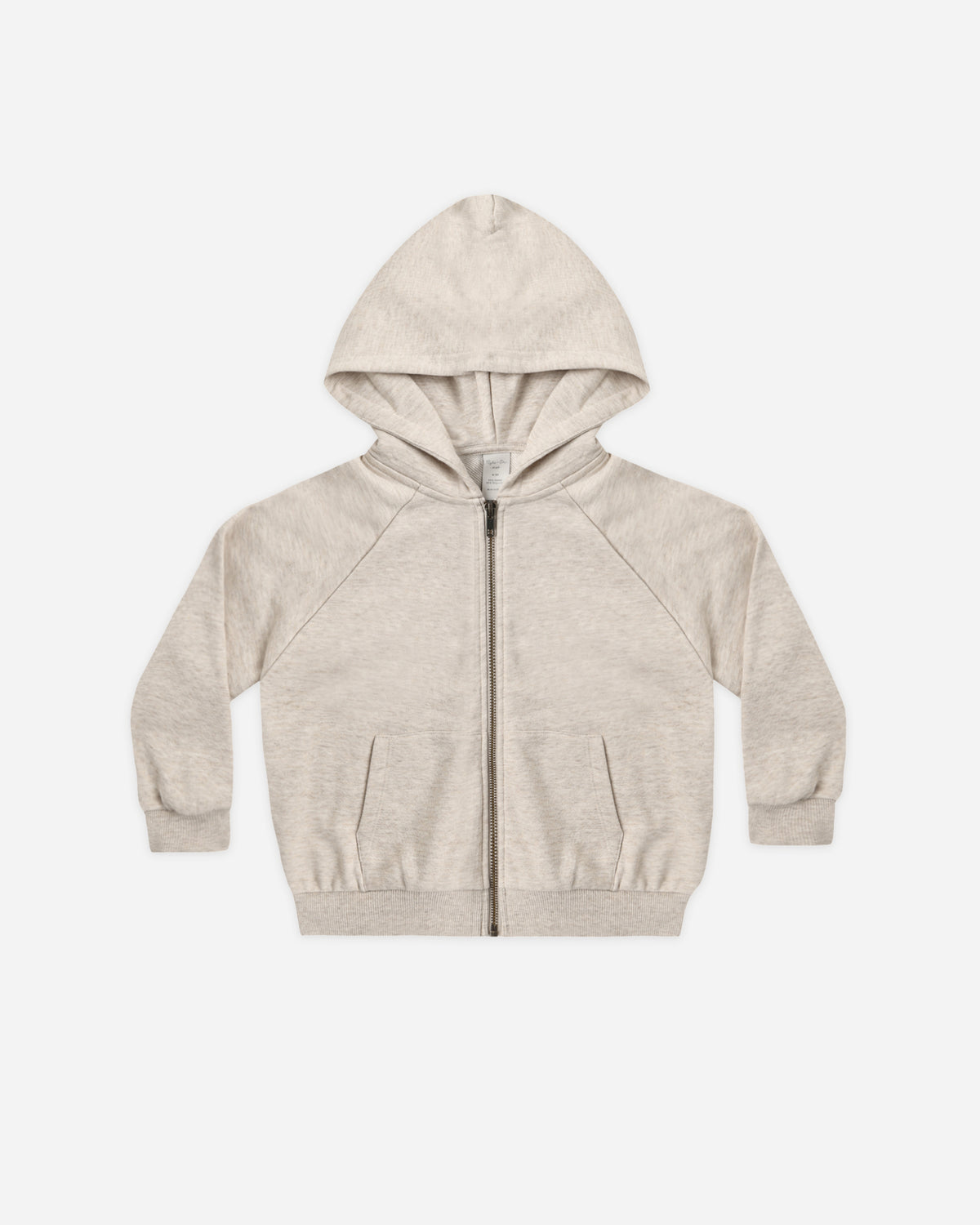 Zip Raglan Hoodie Heathered Ash - Rylee + Cru | Kids Clothes | Trendy Baby Clothes | Modern Infant Outfits |