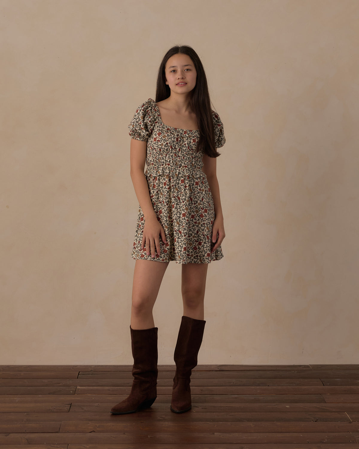 Teen Shayla Dress Holiday Floral - Rylee + Cru | Kids Clothes | Trendy Baby Clothes | Modern Infant Outfits |
