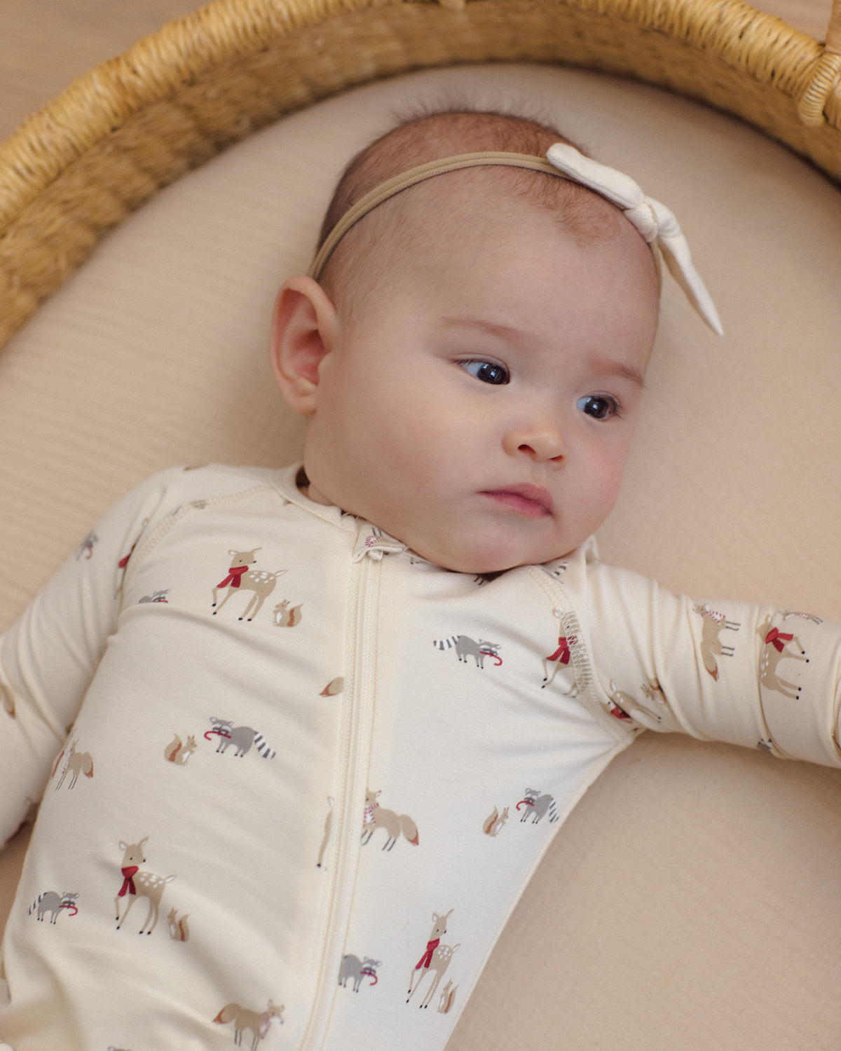 Bamboo Zip Footie Forest Friends - Rylee + Cru | Kids Clothes | Trendy Baby Clothes | Modern Infant Outfits |