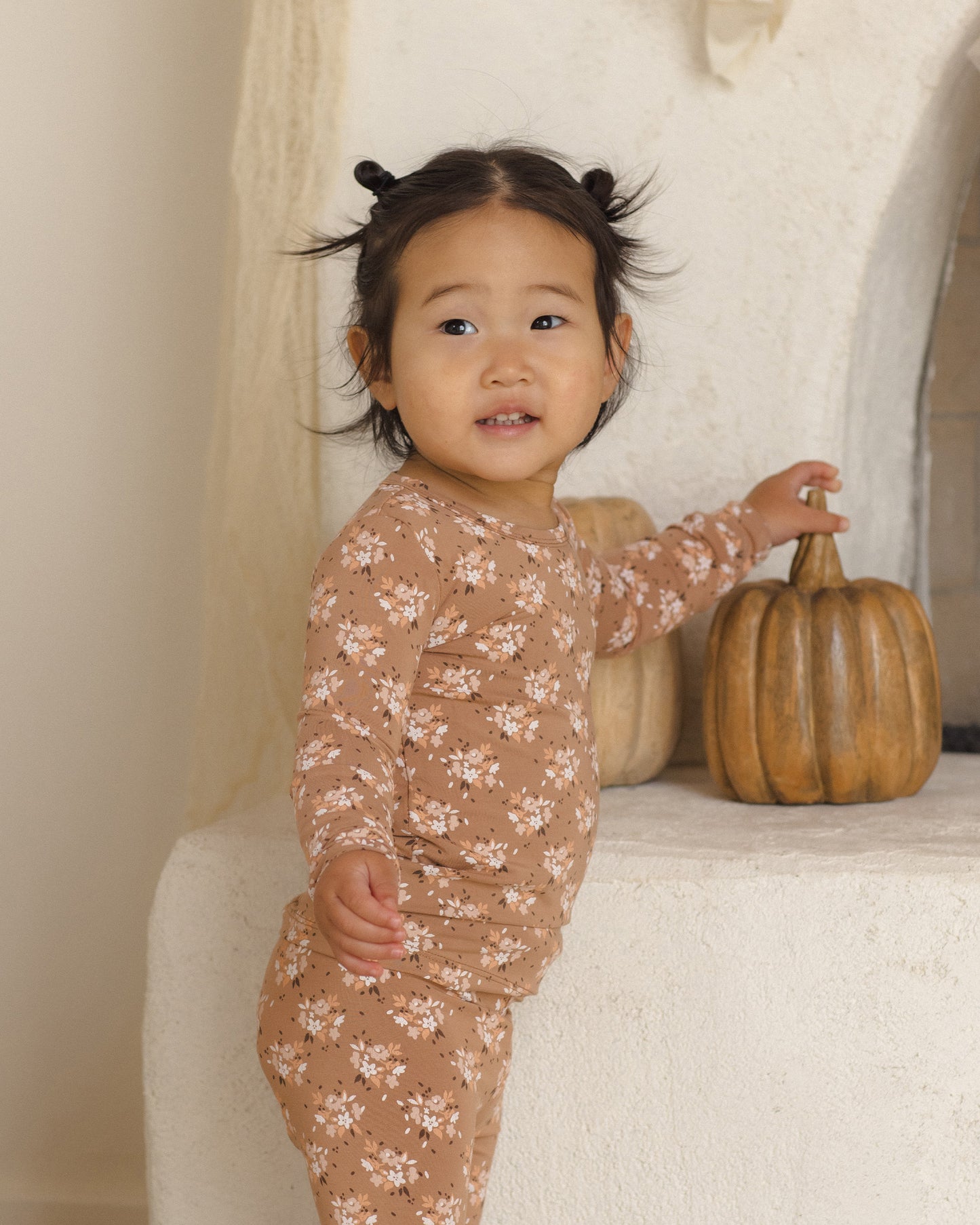 Bamboo Pajama Set Fall Floral - Rylee + Cru | Kids Clothes | Trendy Baby Clothes | Modern Infant Outfits |