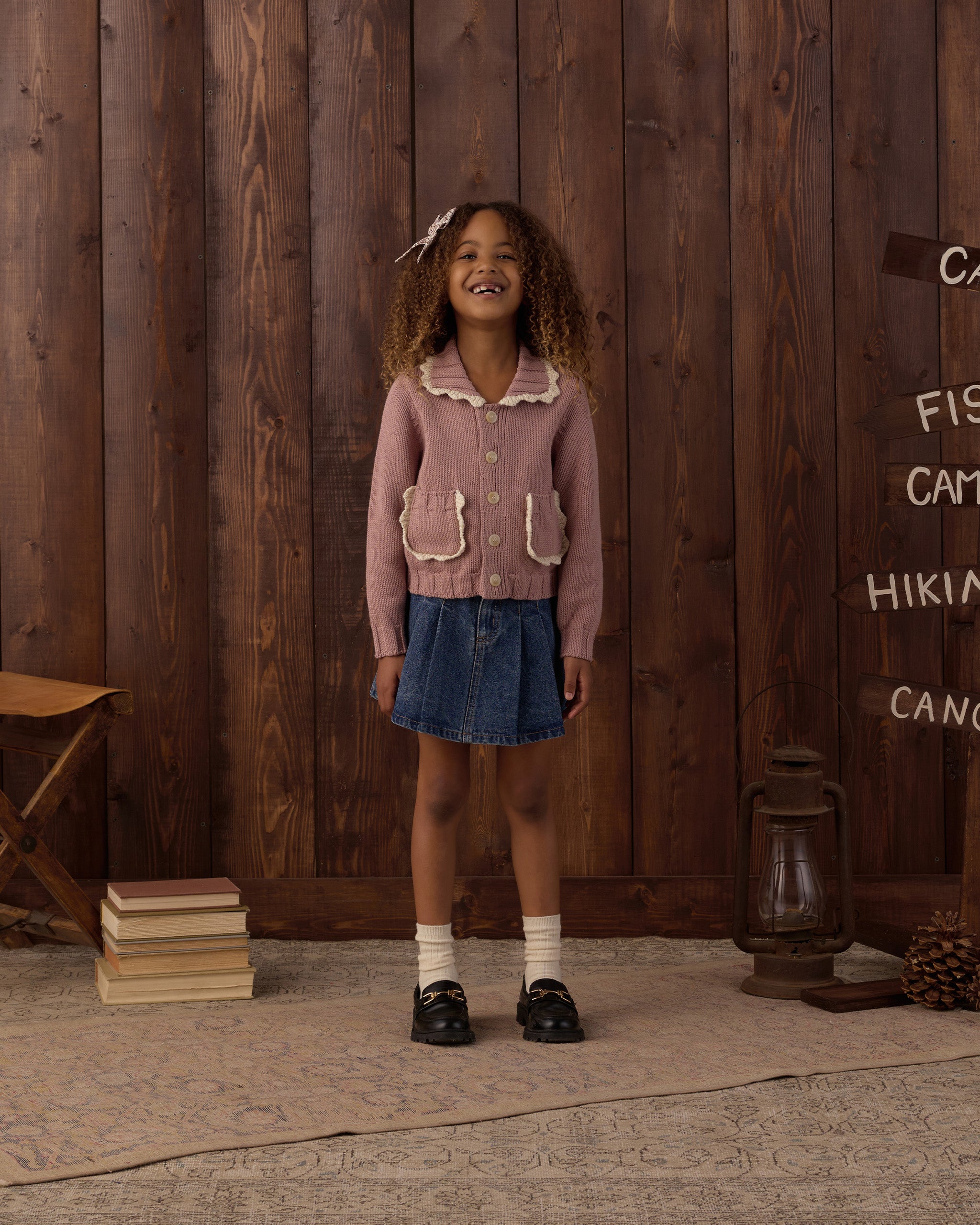Collared Cardigan Rosewood - Rylee + Cru | Kids Clothes | Trendy Baby Clothes | Modern Infant Outfits |