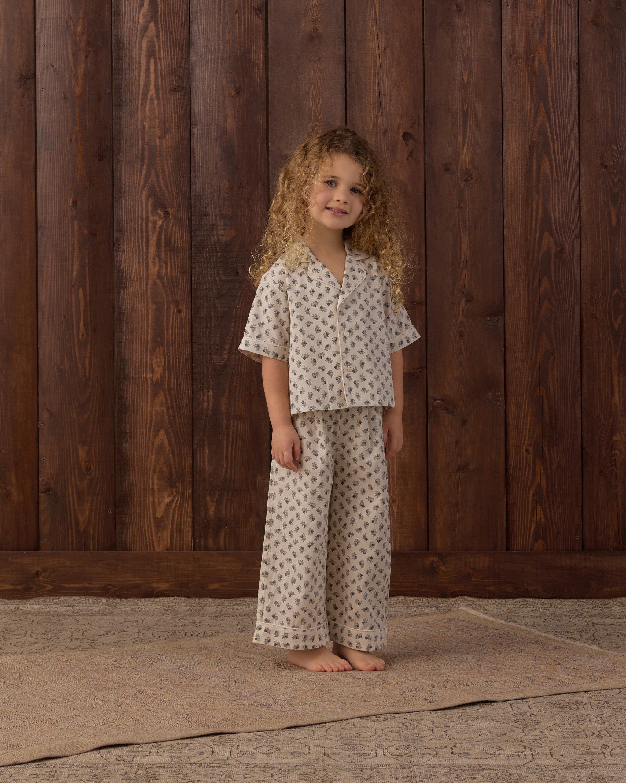 Woven Pajama Set Vintage Fleur - Rylee + Cru | Kids Clothes | Trendy Baby Clothes | Modern Infant Outfits |