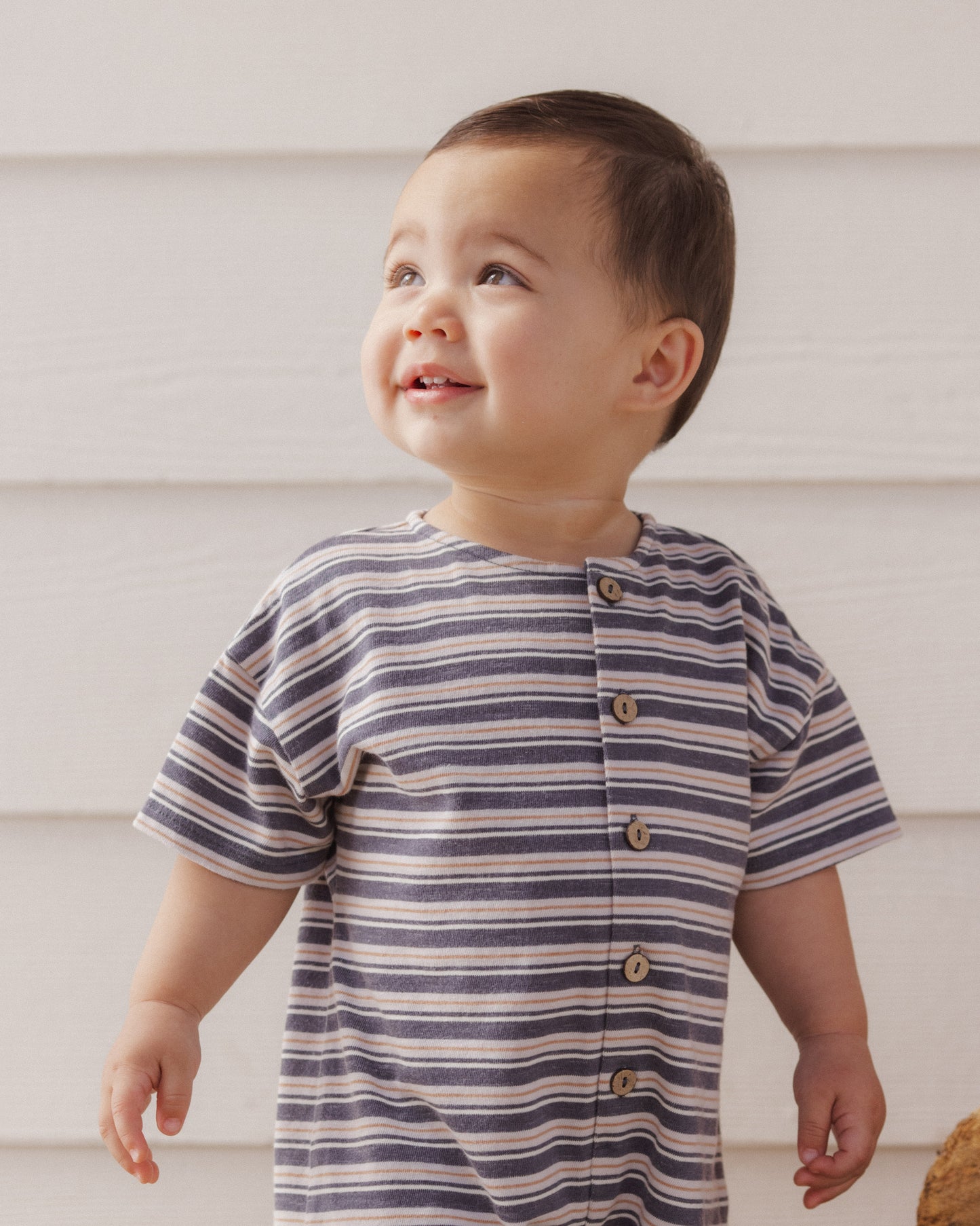 Hayes Jumpsuit Blue Stripe - Rylee + Cru | Kids Clothes | Trendy Baby Clothes | Modern Infant Outfits |