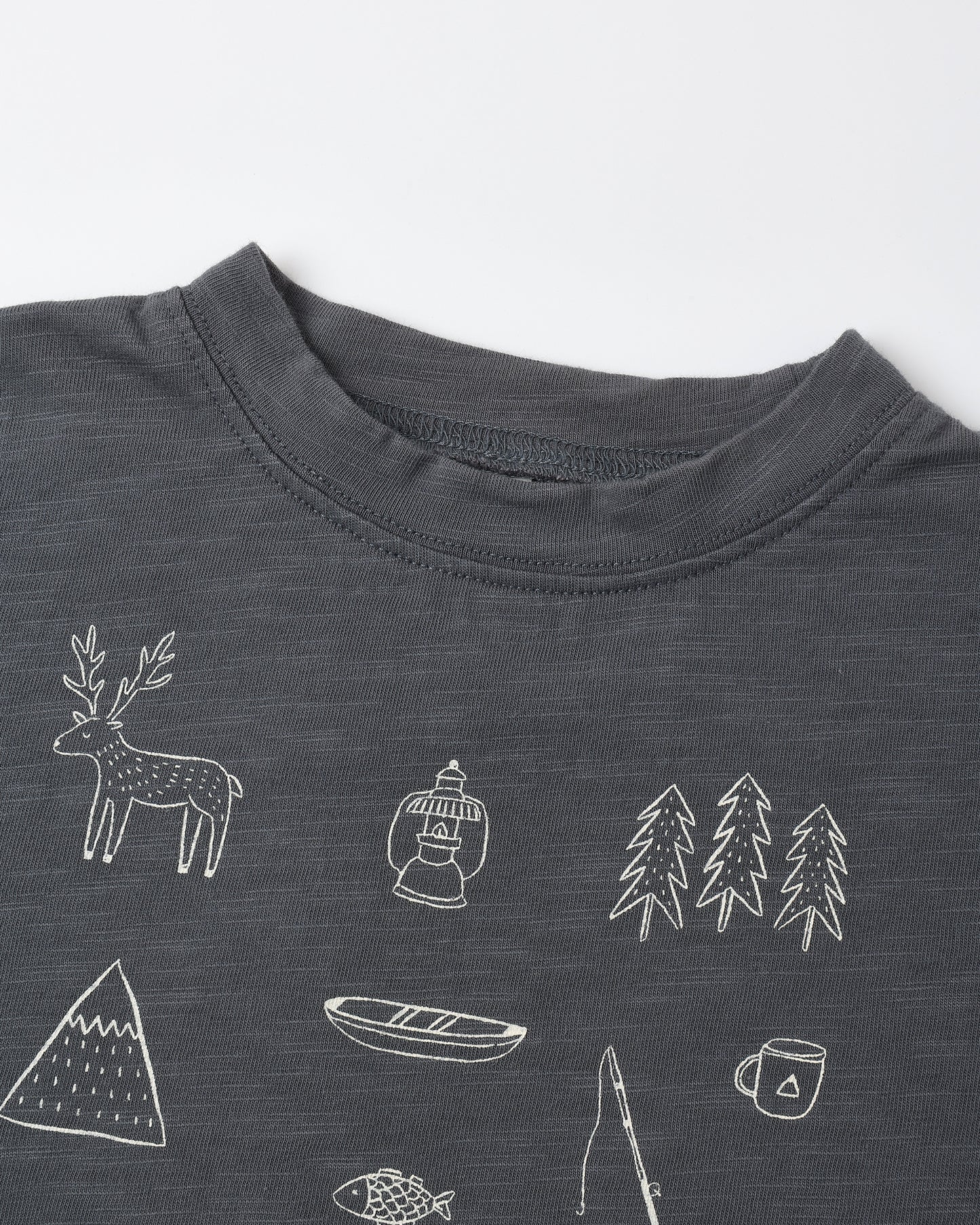 Raw Edge Tee Let's Go Camping - Rylee + Cru | Kids Clothes | Trendy Baby Clothes | Modern Infant Outfits |
